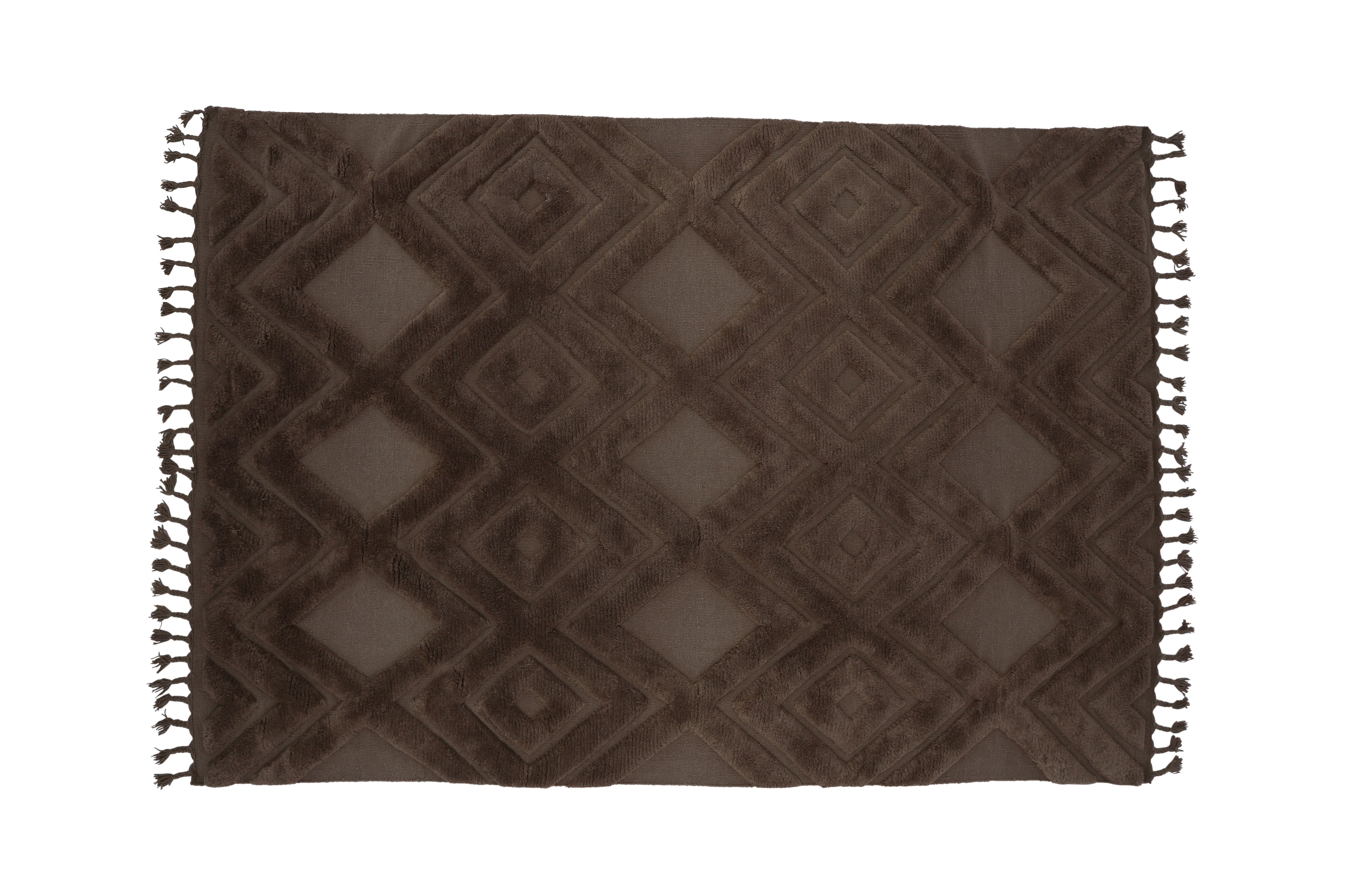 VIND COLLECTION Dahliawool gulvtæppe, rektangulær - brun nougat uld (400x300)