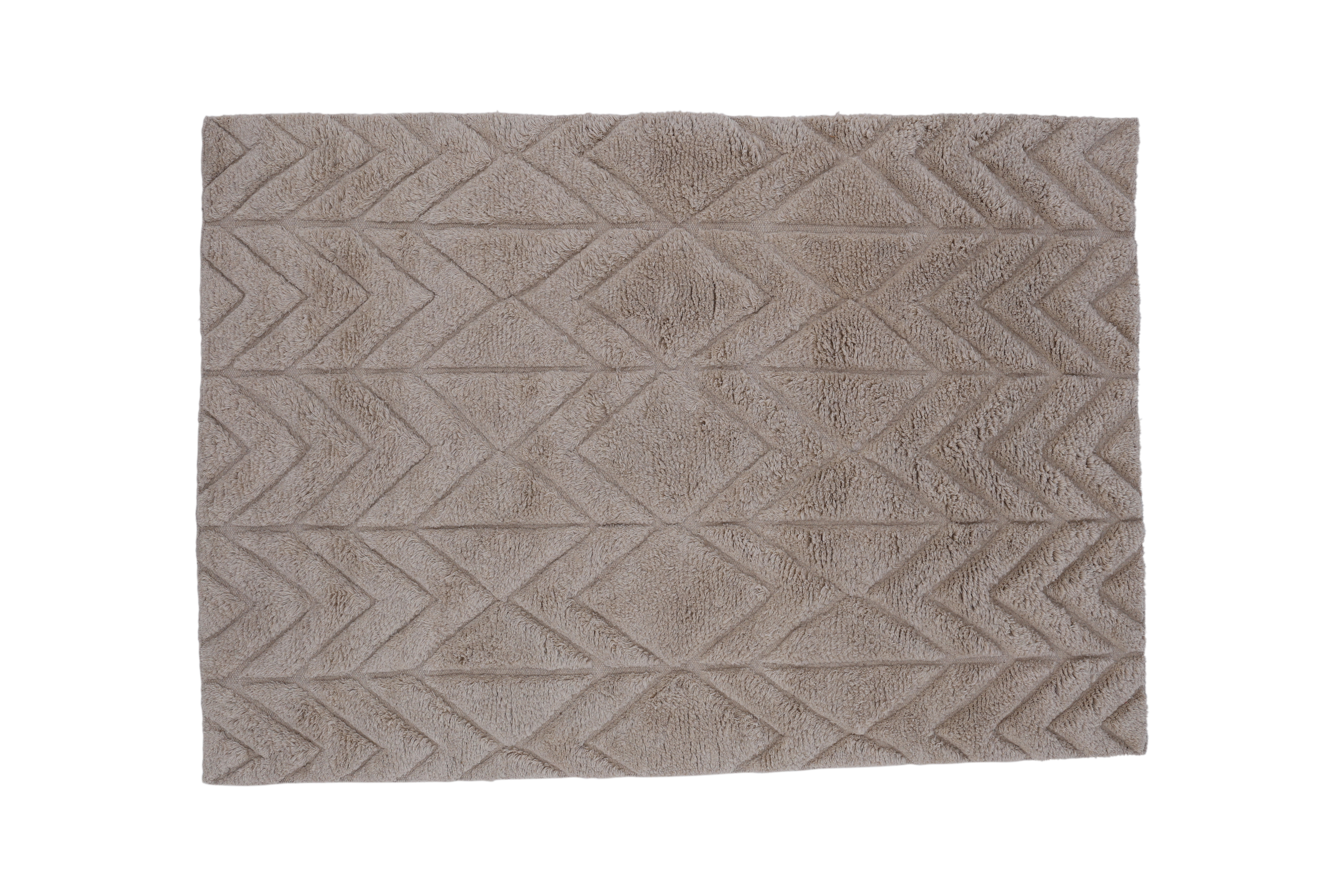 VIND COLLECTION Zoewool gulvtæppe, rektangulær - beige uld (400300)
