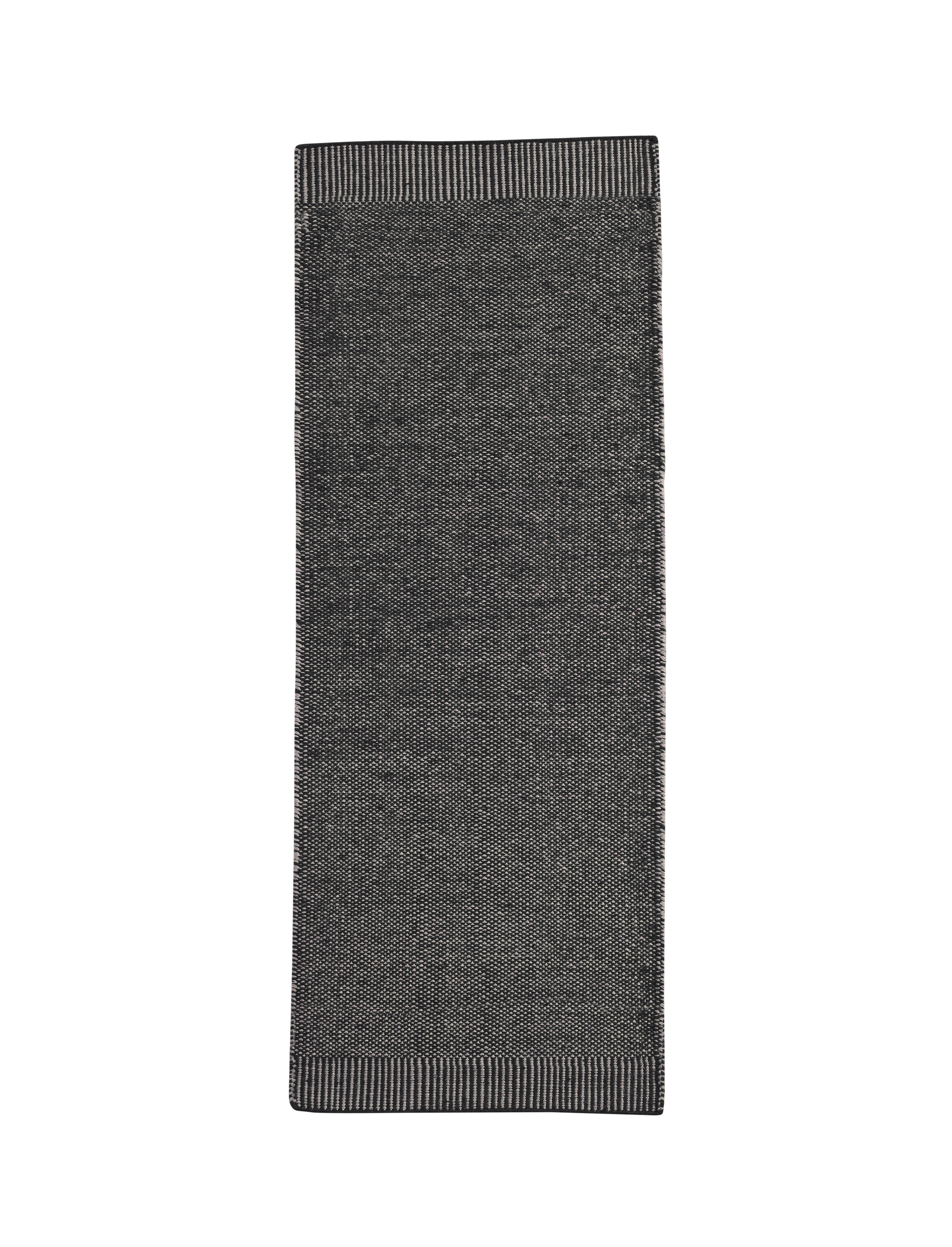 WOUD Rombo gulvtæppe, rektangulær - grå uld og jute (200x75)