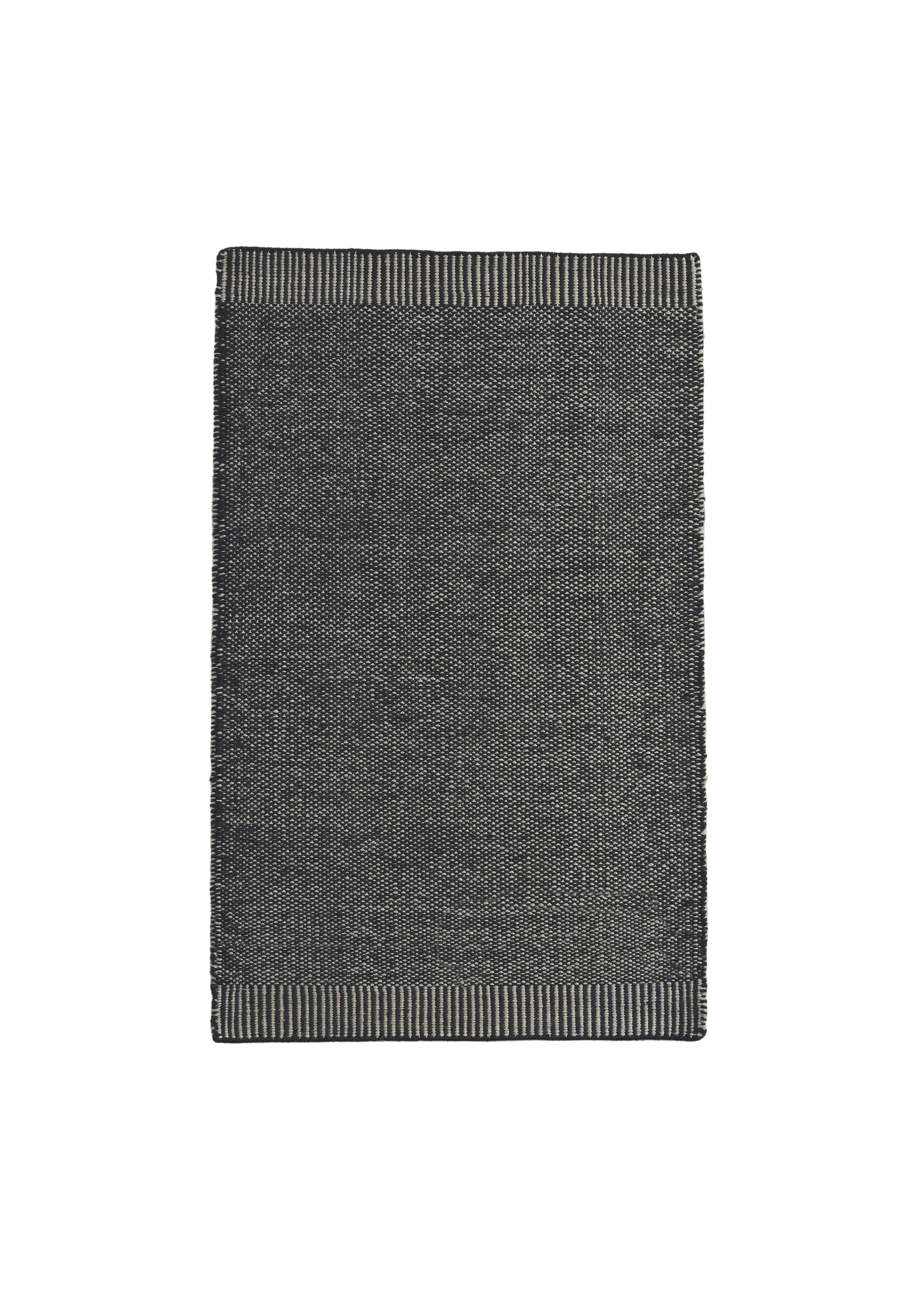 WOUD Rombo gulvtæppe, rektangulær - grå uld og jute (140x90)