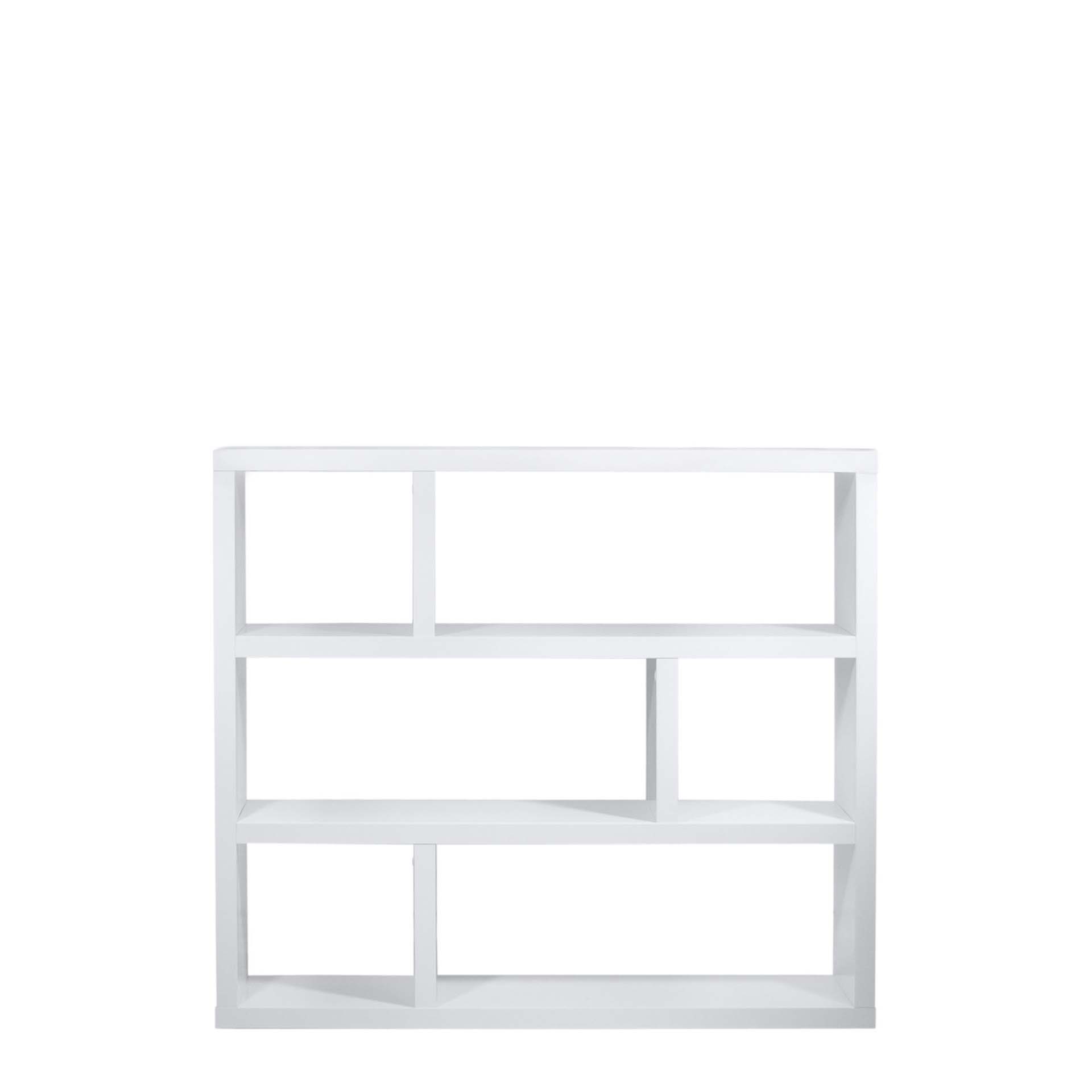 TEMAHOME Dublin Bokhylla Låg - Vit - 120x105x29 cm