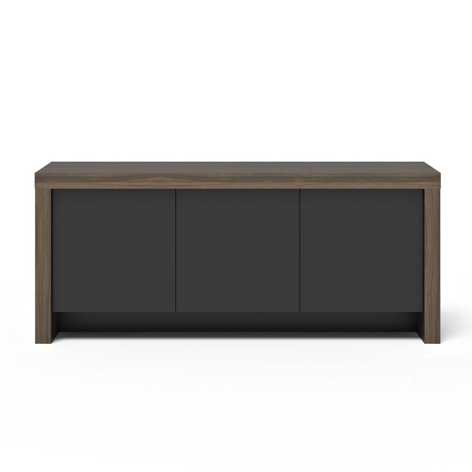 TEMAHOME Kobe Skænk med 3 døre - Valnød/Sort, 188 cm