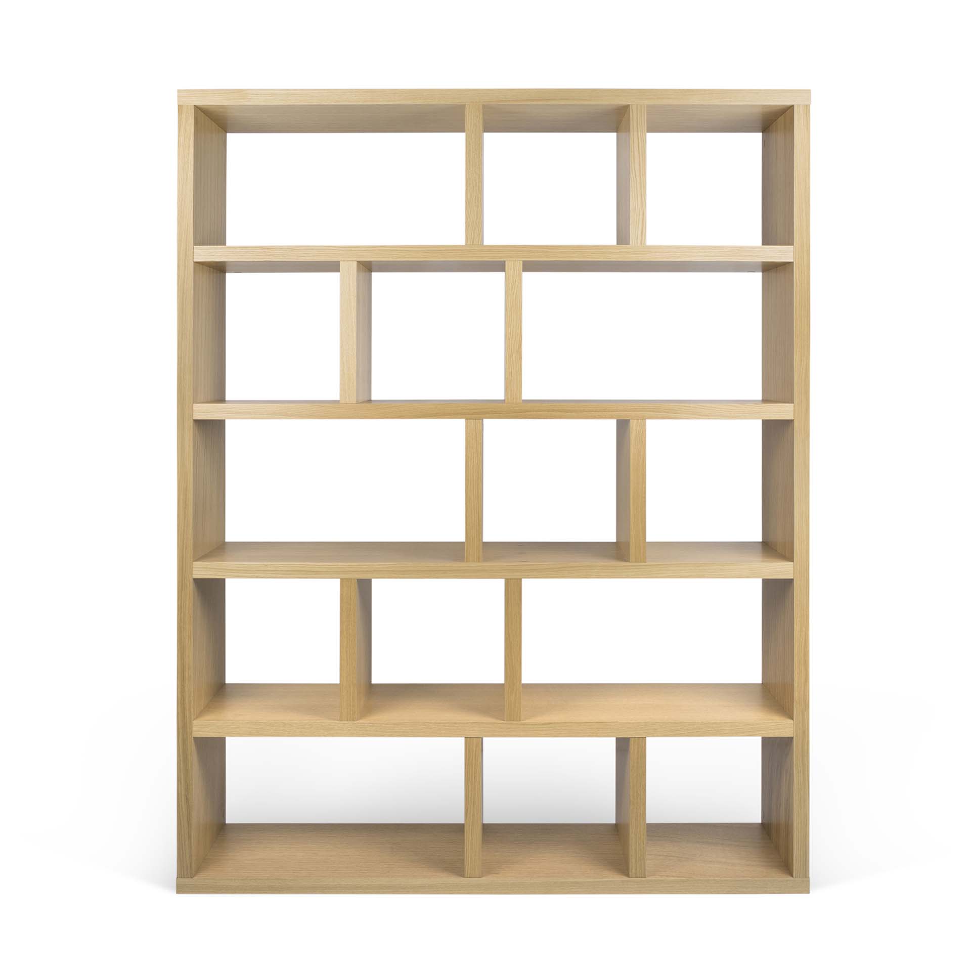 TEMAHOME Berlin Bokhylla med 5 hyllor - Natur ekfaner, 150x198 cm