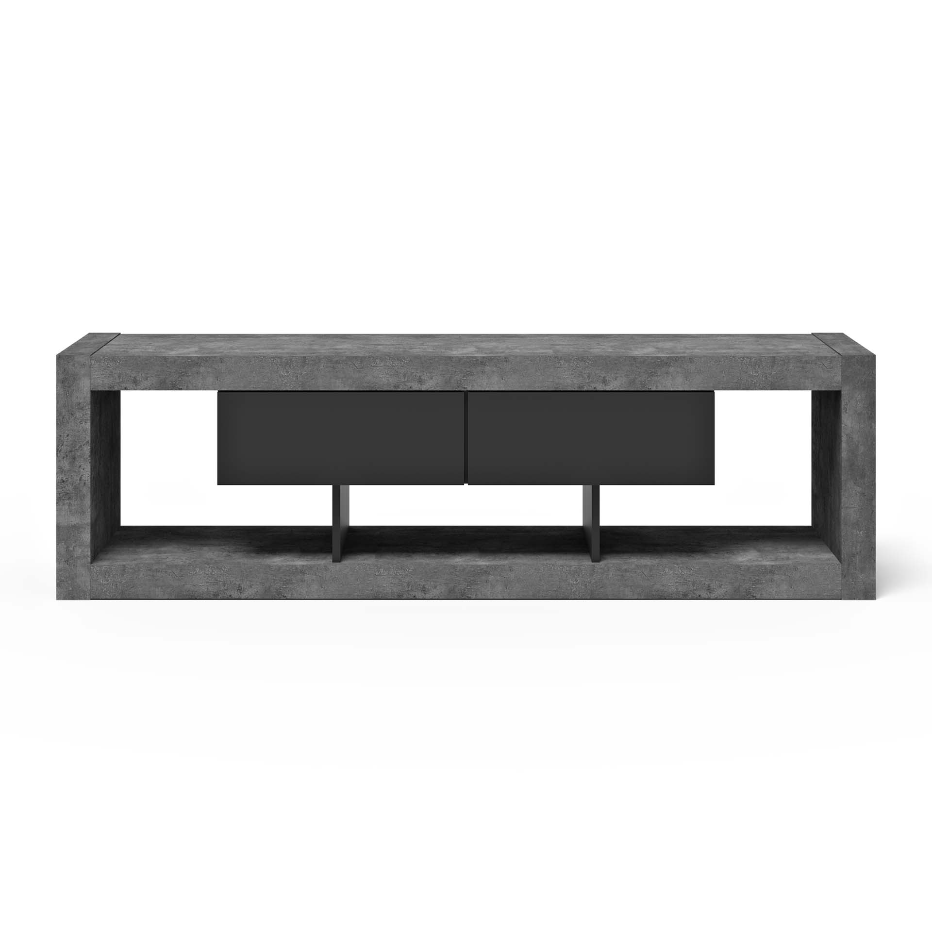 TEMAHOME Nara TV-bänk - Betong och svart, 175 cm