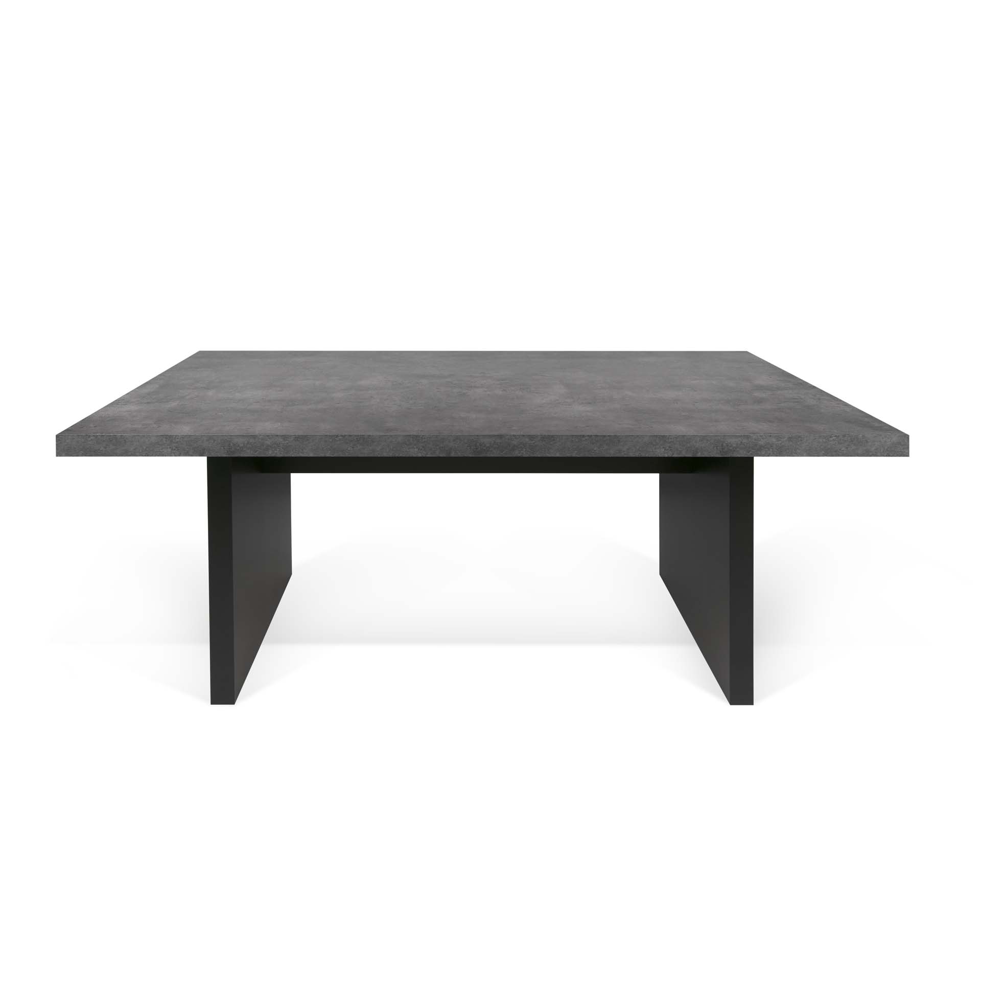 TEMAHOME Detroit Matbord - Grå betonglook och svart, 160x80 cm