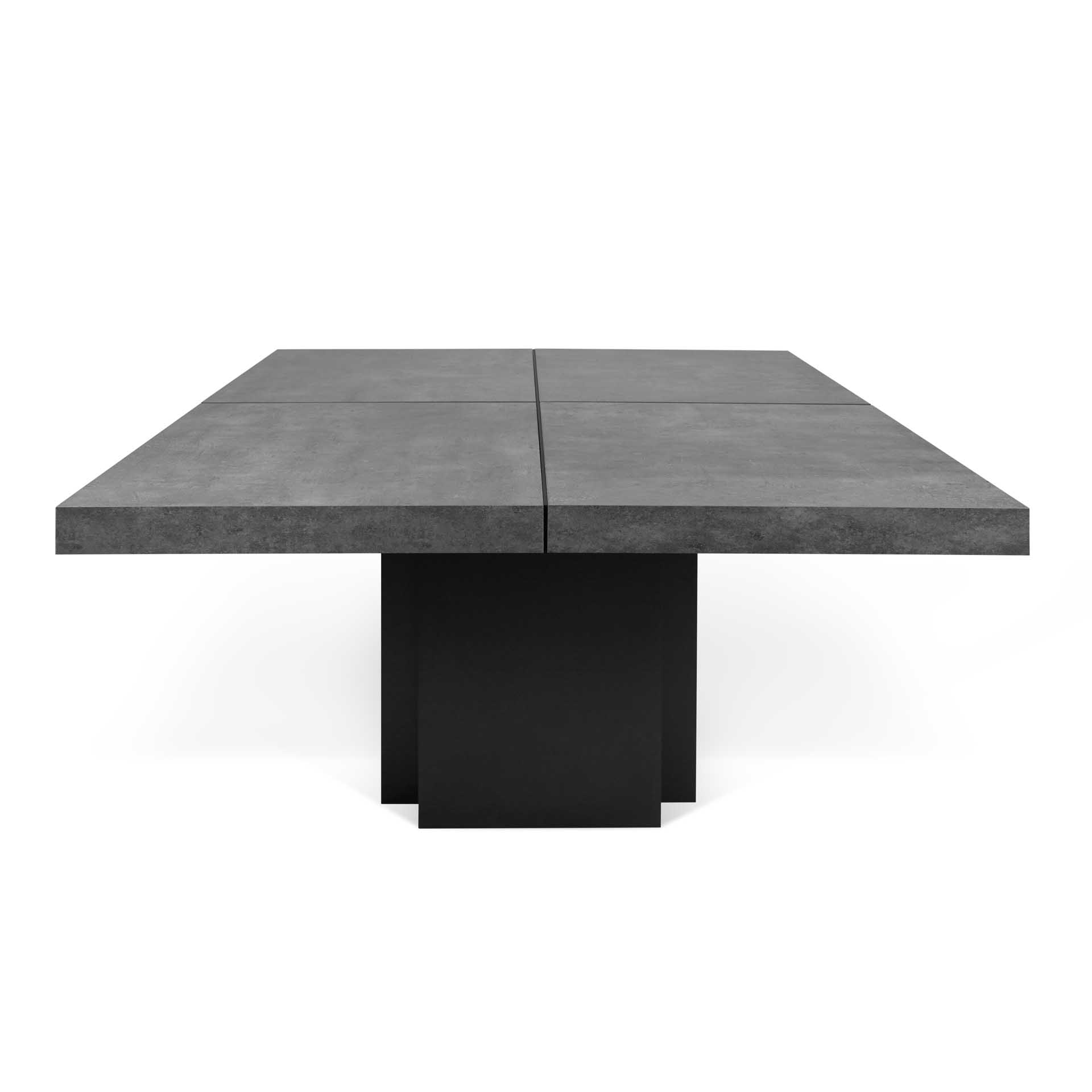 TEMAHOME Dusk Matbord - Betonglook/Svart - 130x130 cm