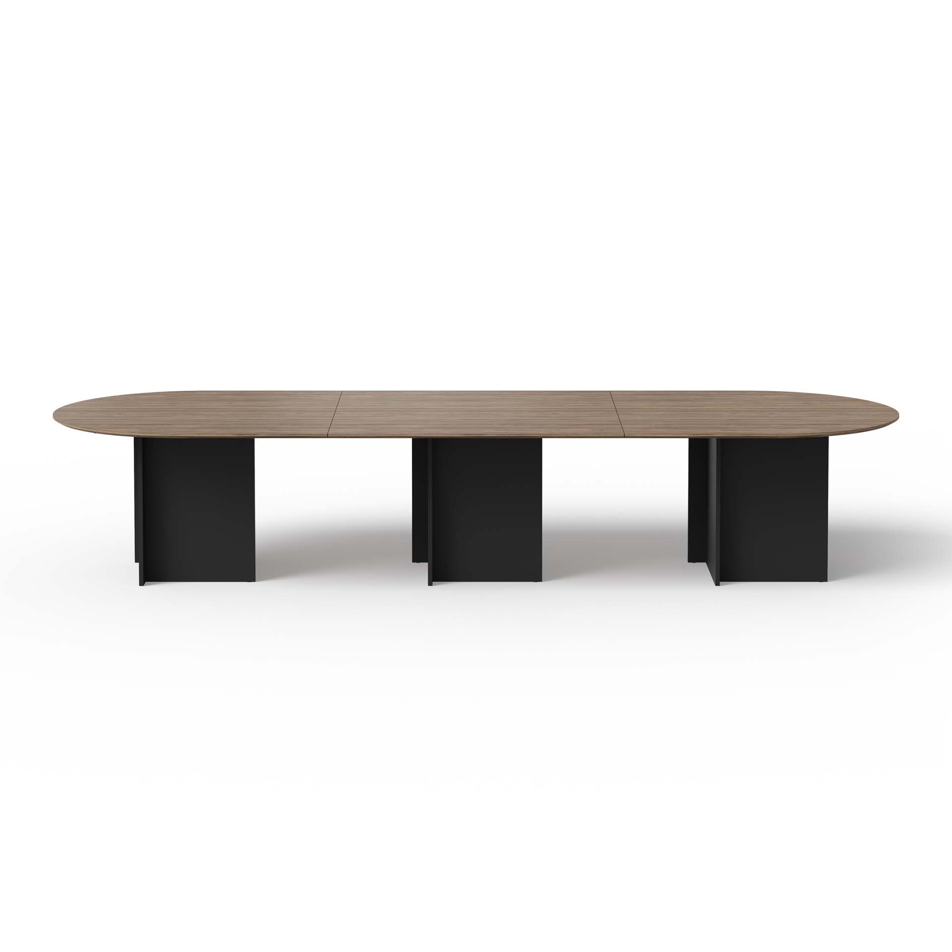 TEMAHOME Matt Matbord - Valnöt/Svart - 390 cm
