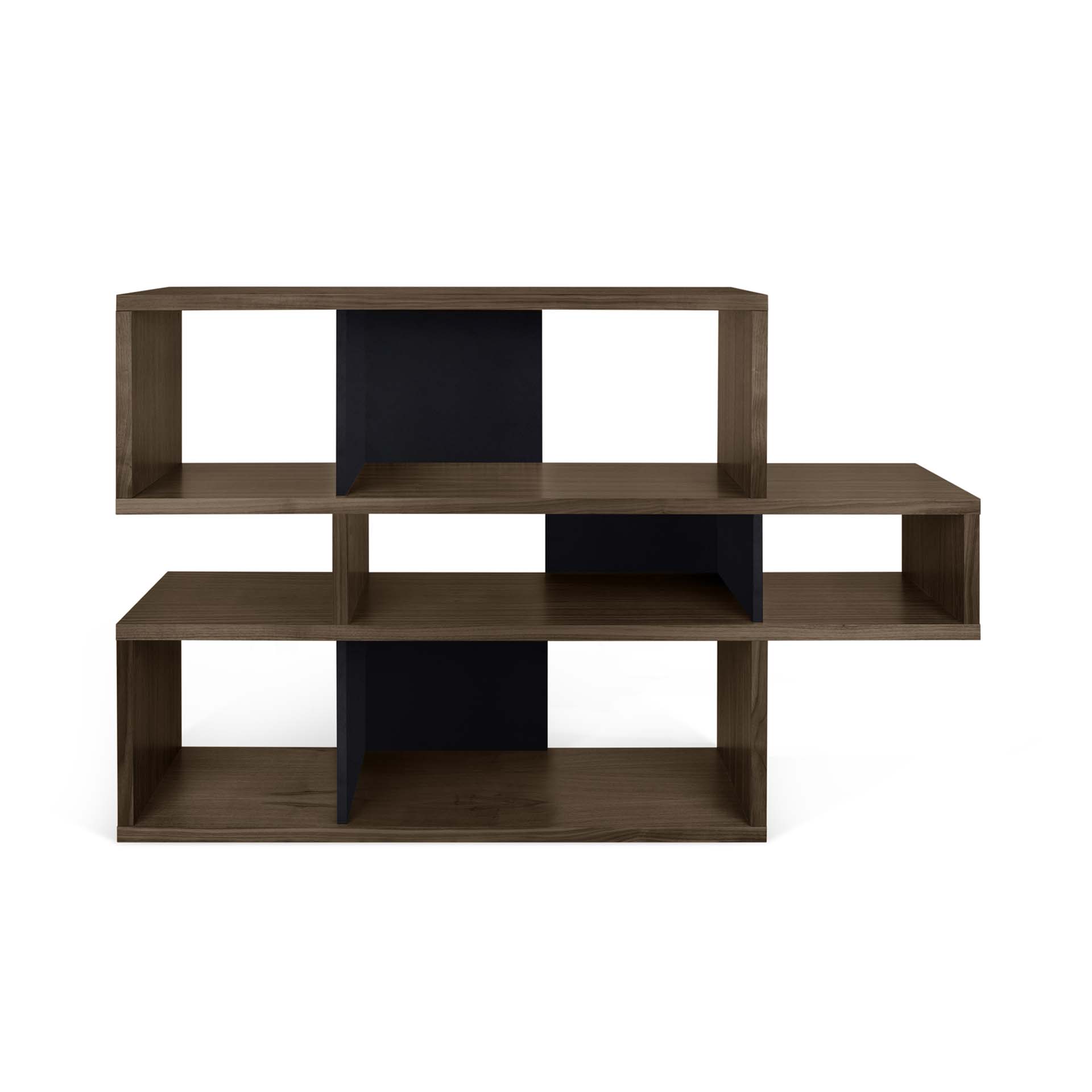 TEMAHOME London Bokhylla 001 - Valnöt/Svart - 156x100 cm