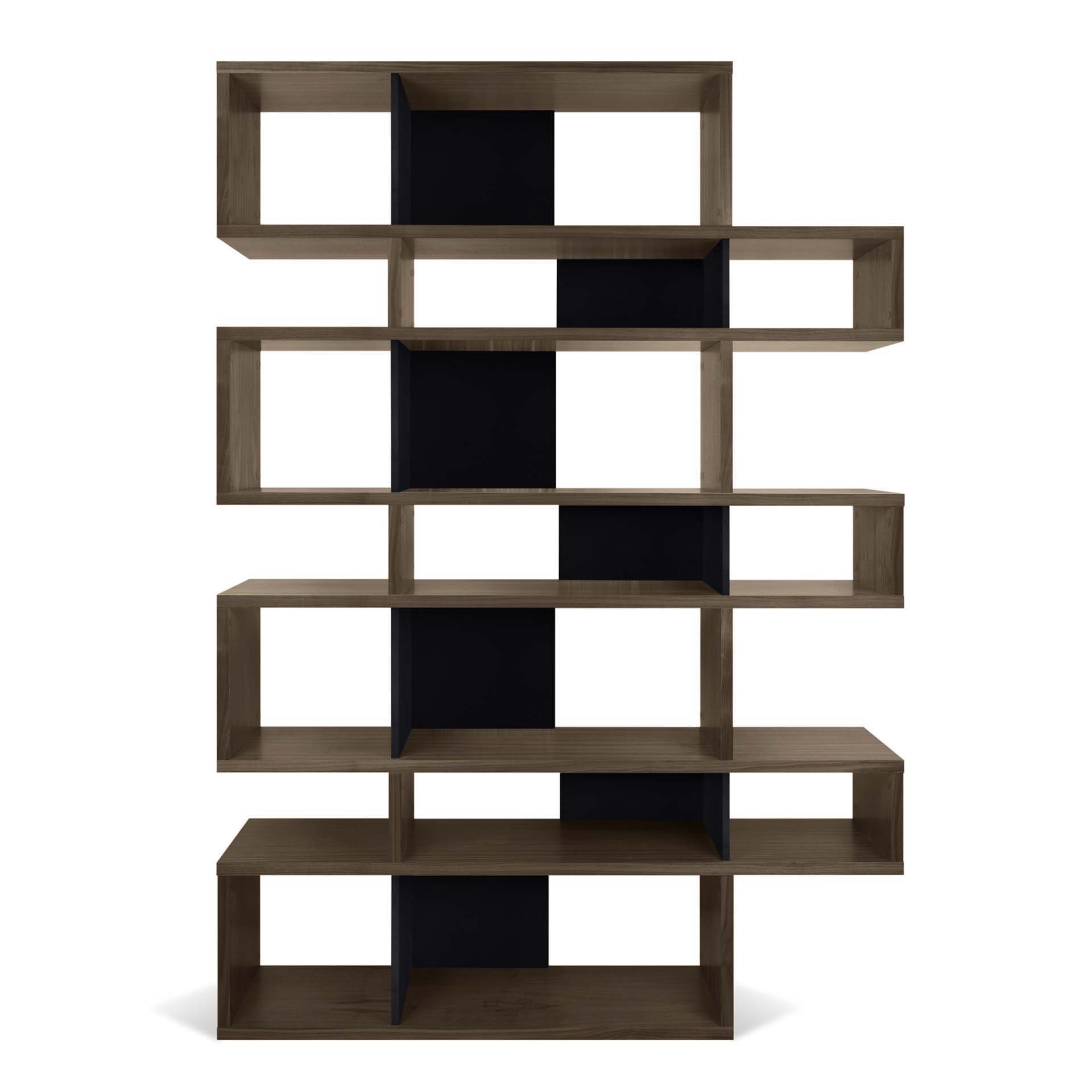 TEMAHOME London Bokhylla 003 - Valnöt/Svart - 156 x 220 x 34 cm