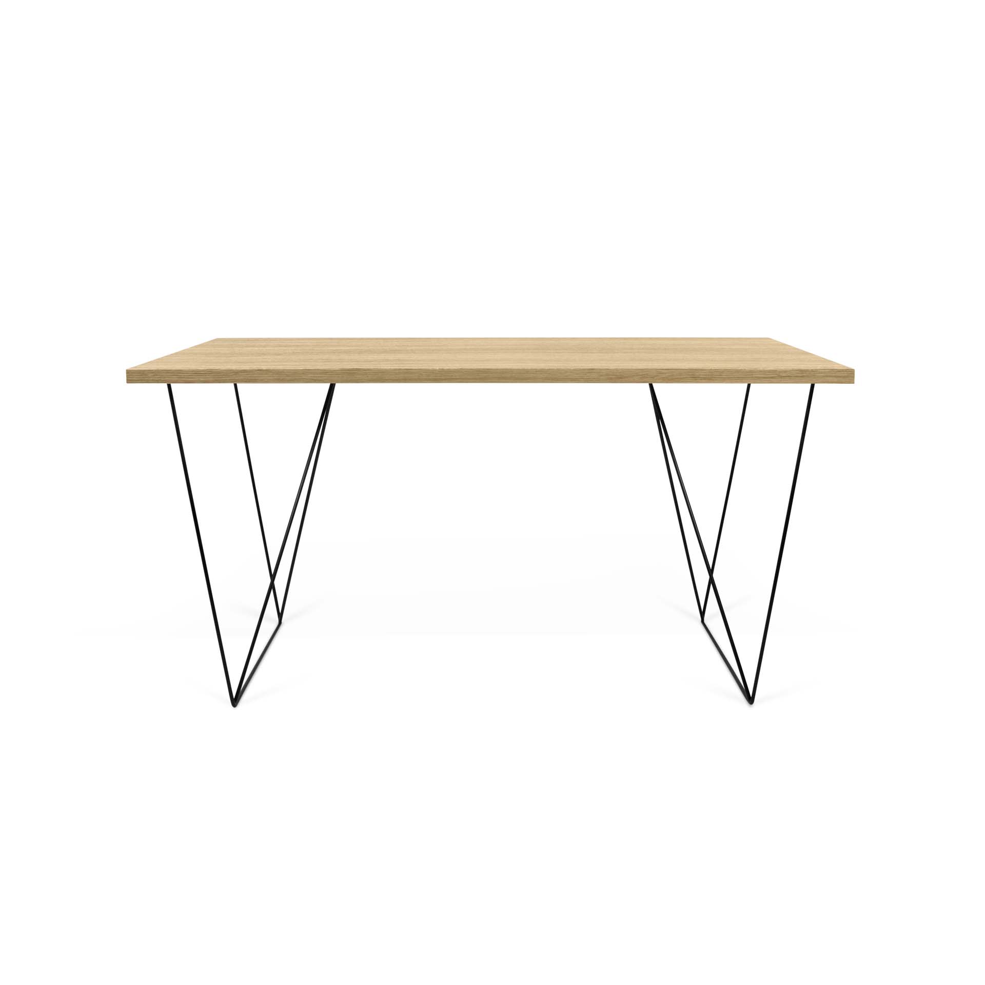 TEMAHOME Flow Skrivbord - Natur/Svart - 140x75 cm