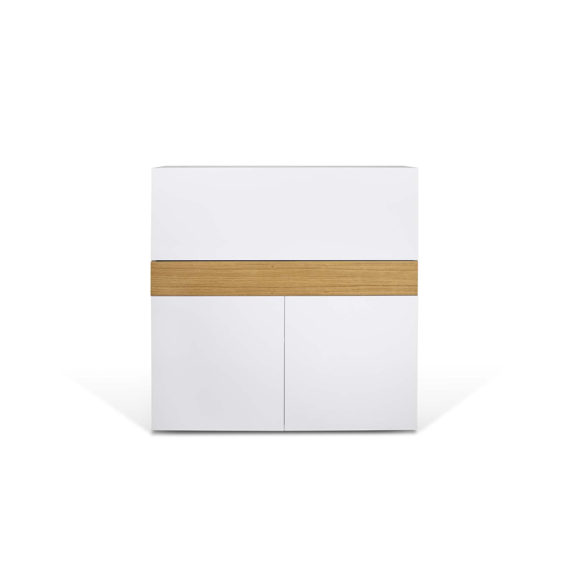 TEMAHOME Focus Skrivbord - Vit/Natur - 110x42x109 cm