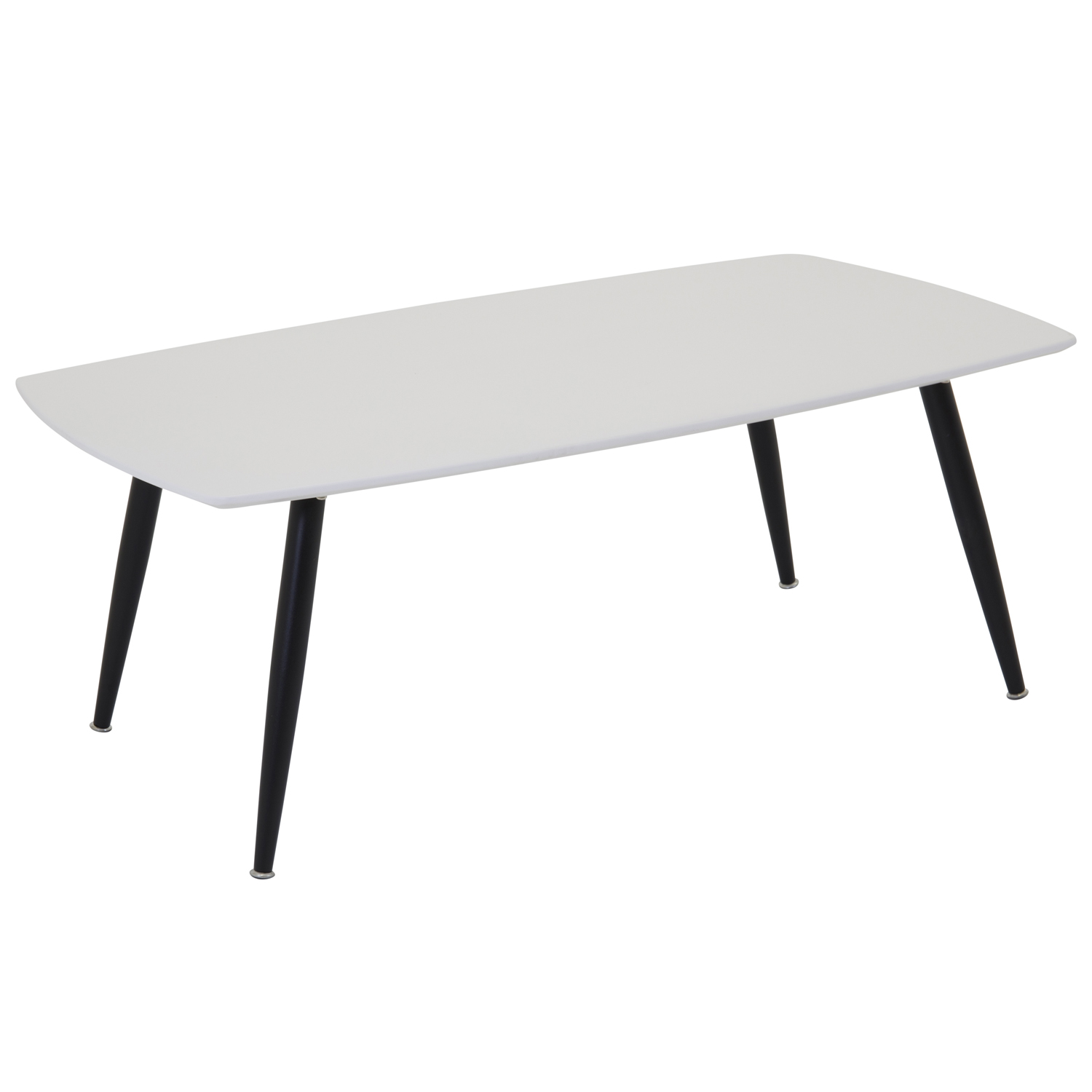 VENTURE DESIGN Plaza sofabord - hvid MDF og sort metal (120x70)
