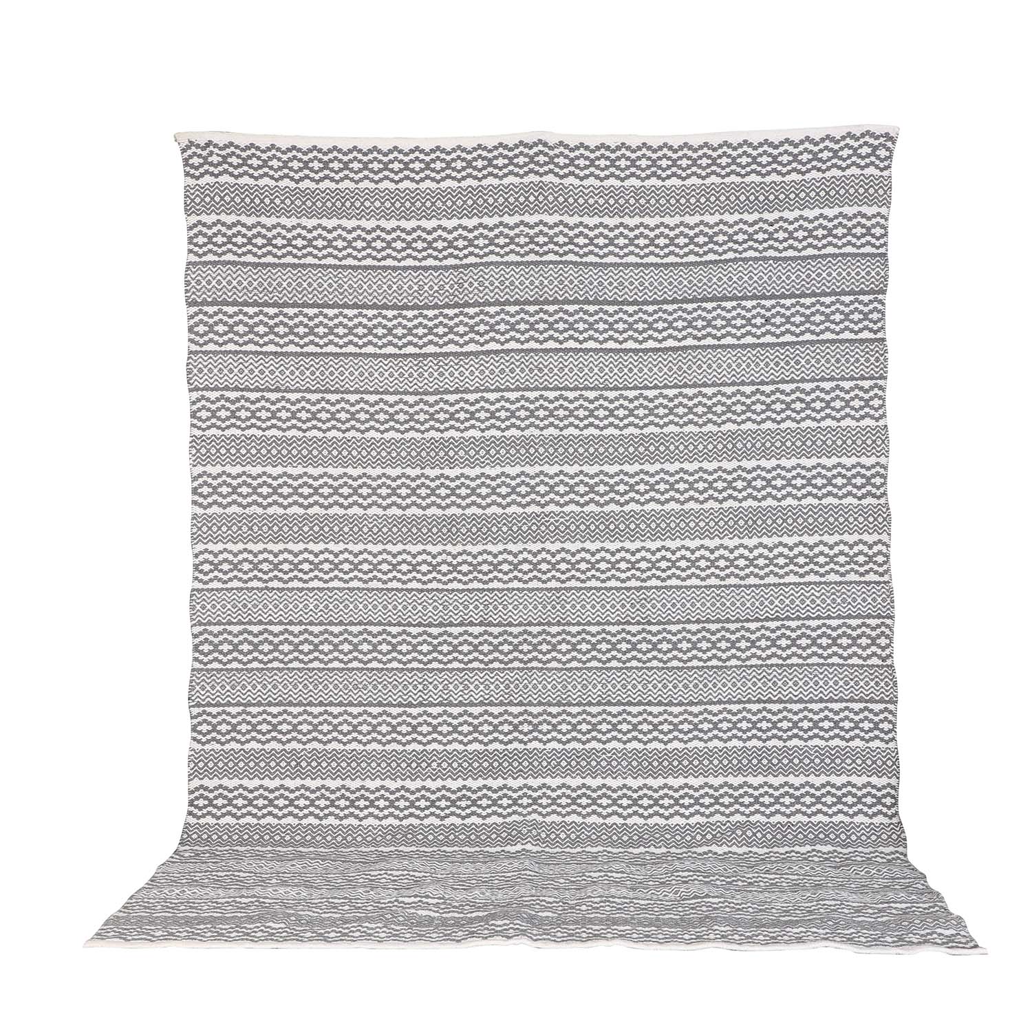 VENTURE DESIGN Sishu gulvtæppe - lysegrå uld og bomuld (170x240)