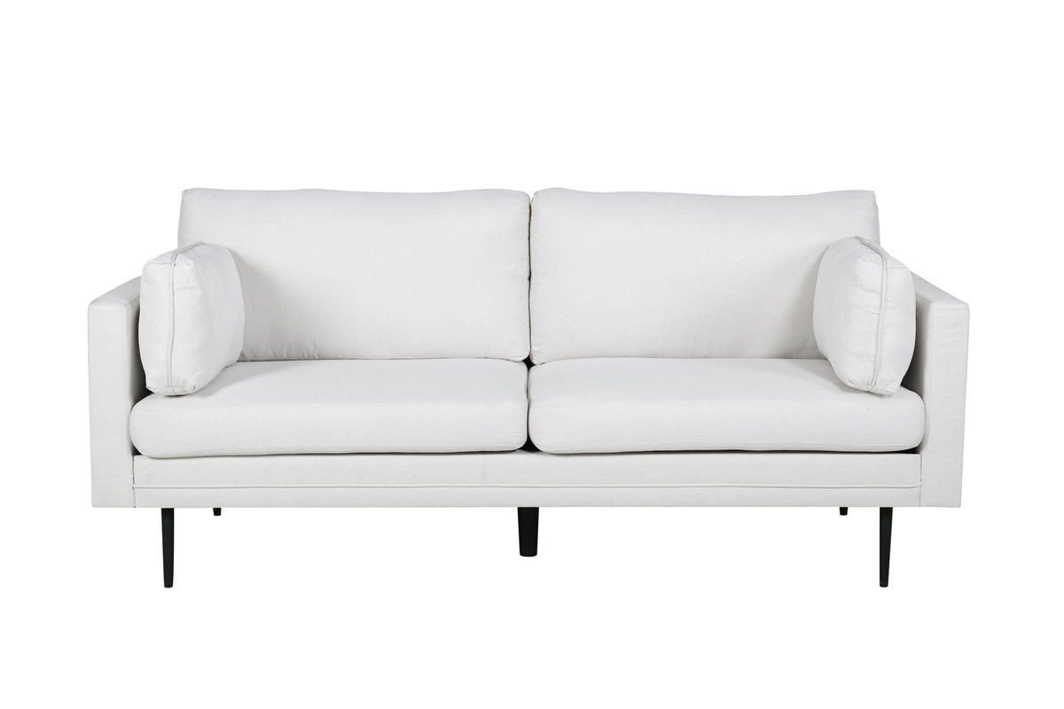 VENTURE DESIGN Boom 3-sits soffa - ljusbeige polyester och svart stål