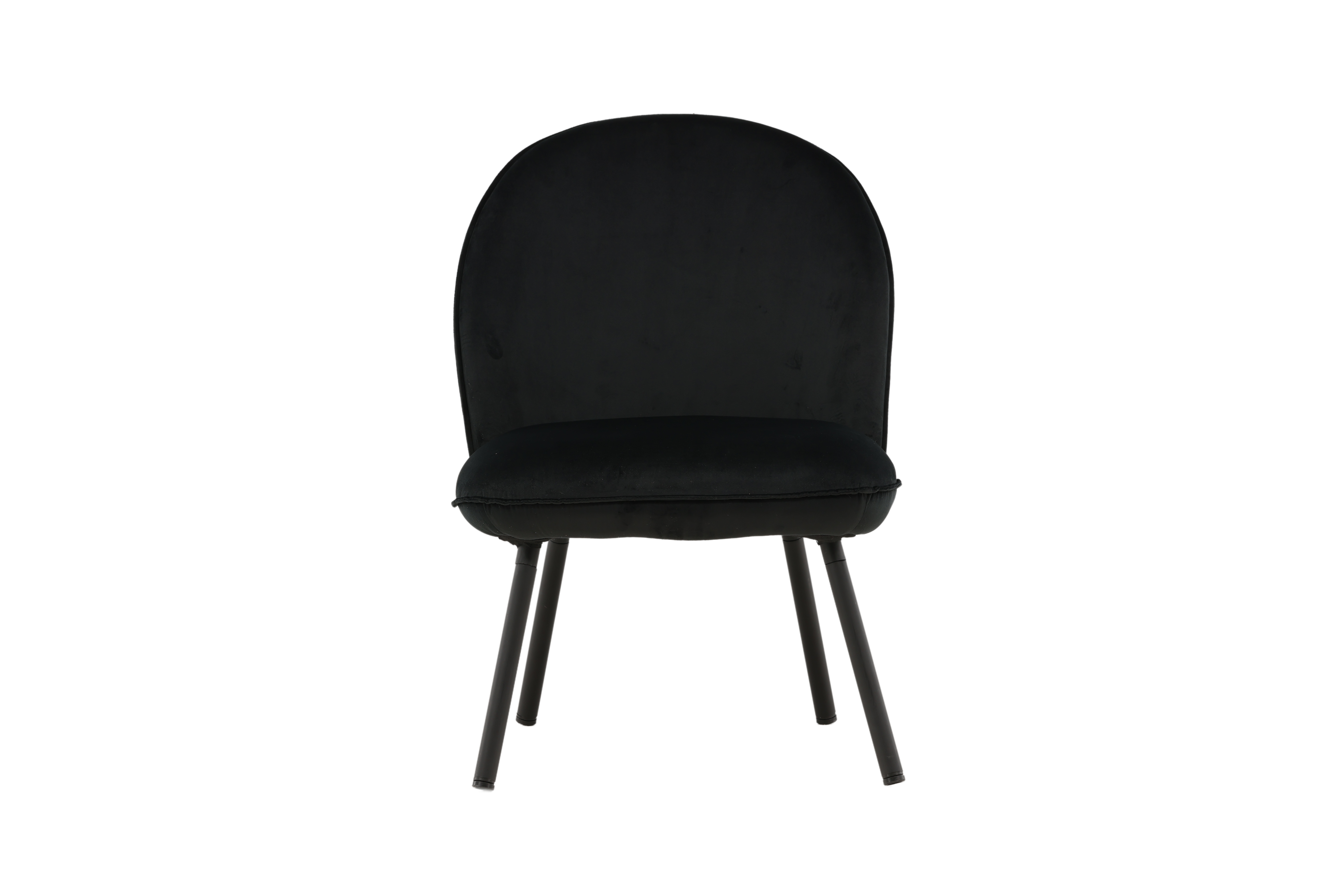 Billede af VENTURE DESIGN Polar loungestol - sort fløjl polyester og sort stål