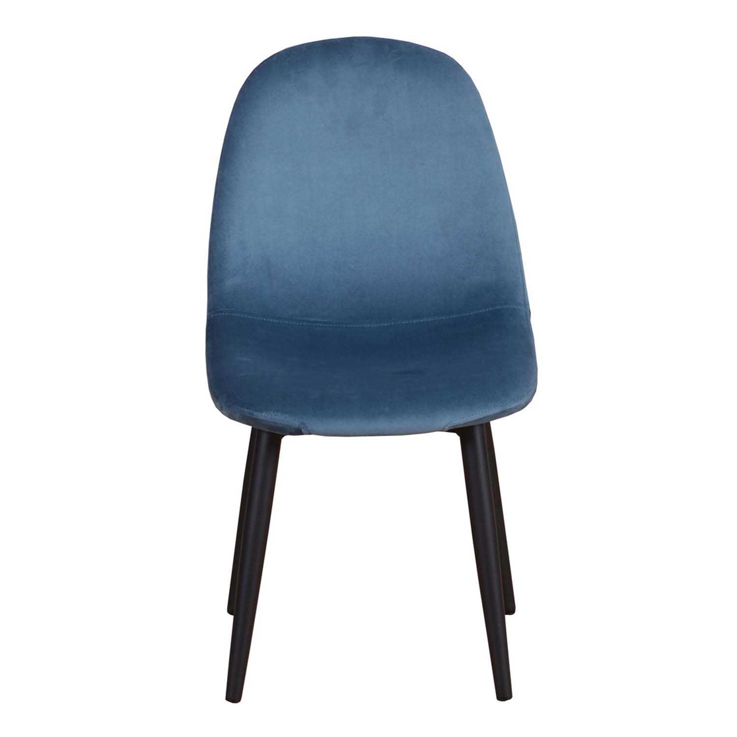 VENTURE DESIGN Polar Chair XXS spisebordsstol - blå velour og metal