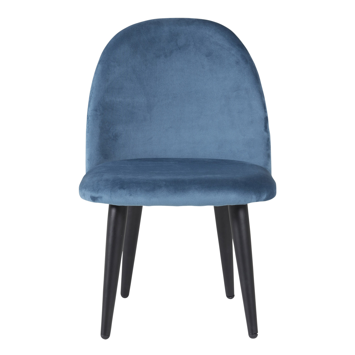 VENTURE DESIGN Velvet Chair XXS spisebordsstol - blå velour og metal
