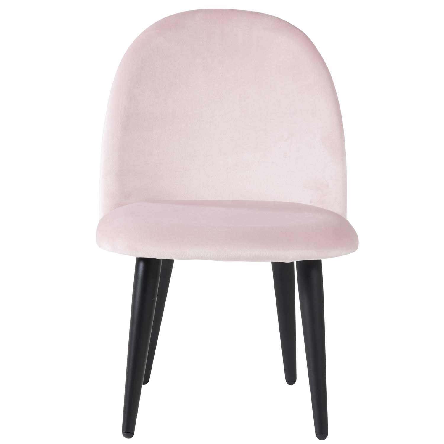 VENTURE DESIGN Velvet Chair XXS spisebordsstol - pink velour og metal