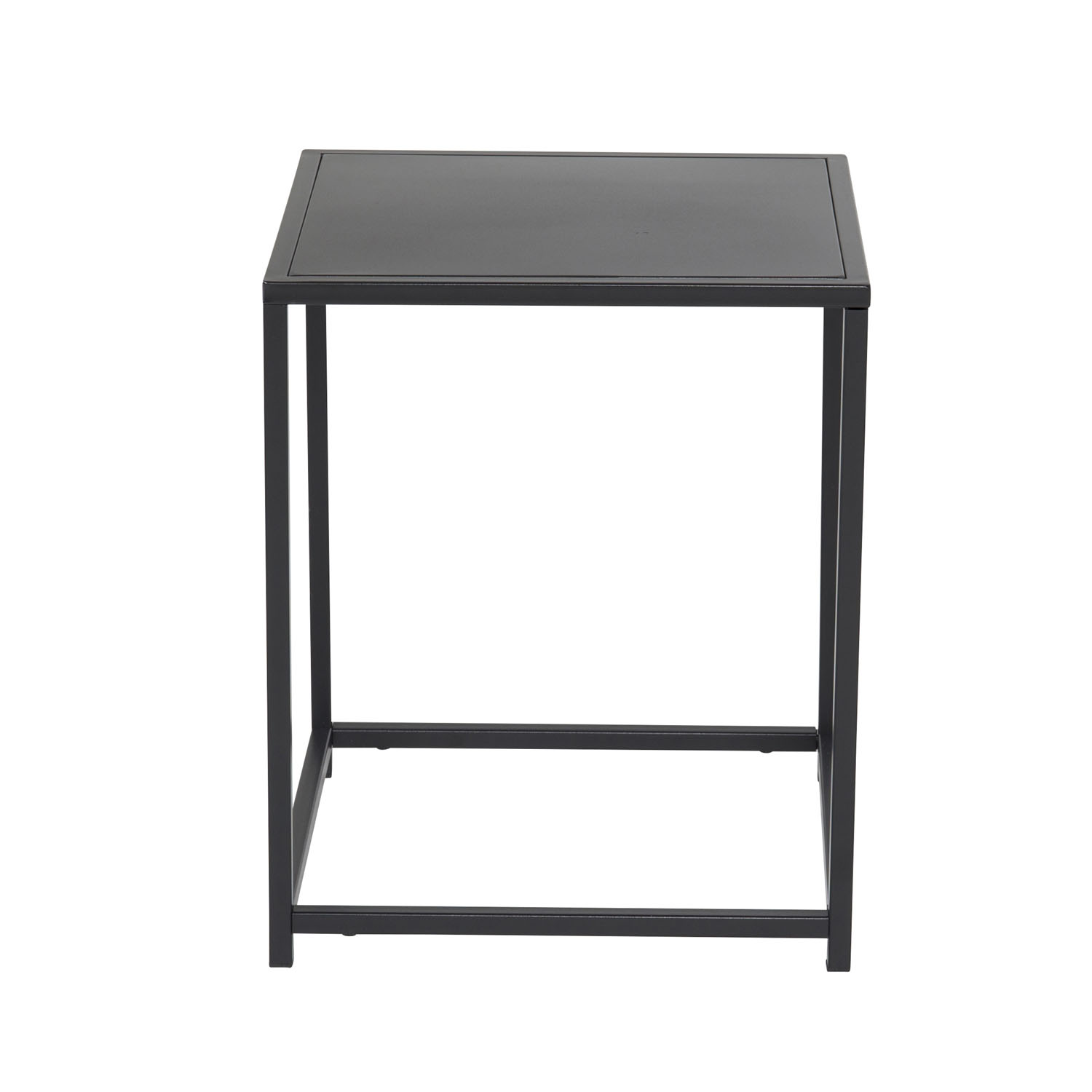 VENTURE DESIGN Staal sidebord, rektangulær - sort stål (38x37)