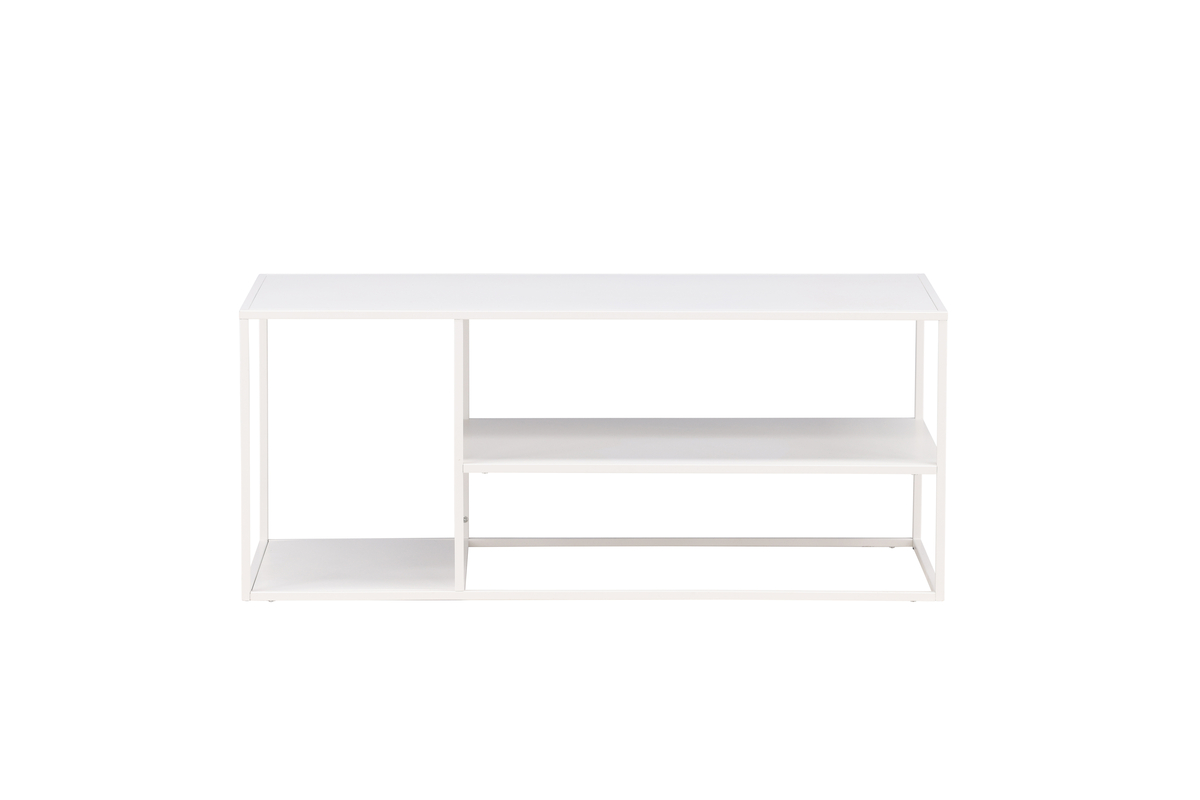 VENTURE DESIGN Staal sofabord, m. hylde - hvid stål (120x50)
