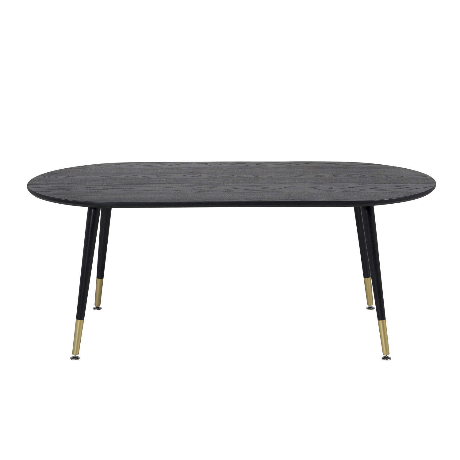 VENTURE DESIGN Dipp sofabord, oval - sort MDF og metal (120x60)