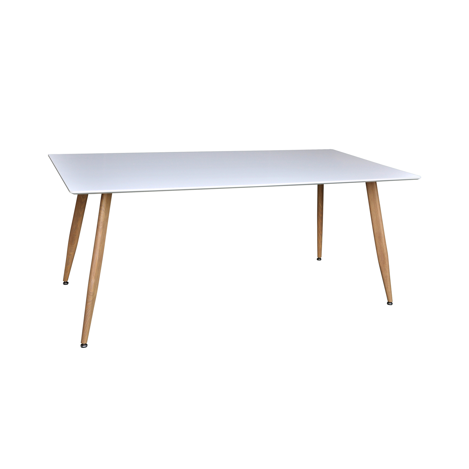 Billede af VENTURE DESIGN Polar spisebord - hvid MDF og natur metal (180x90)