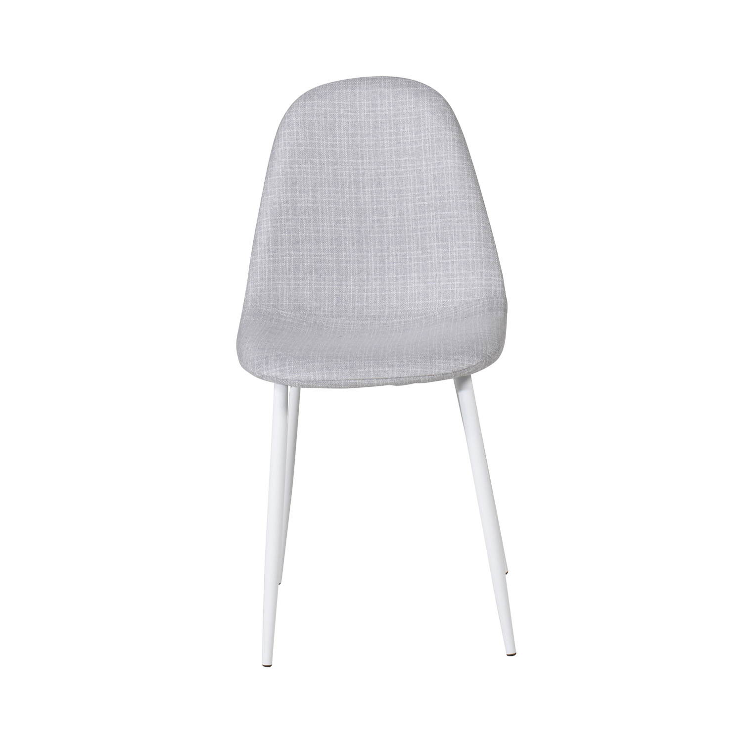 Billede af VENTURE DESIGN Polar spisebordsstol - lysegrå polyester og hvid metal