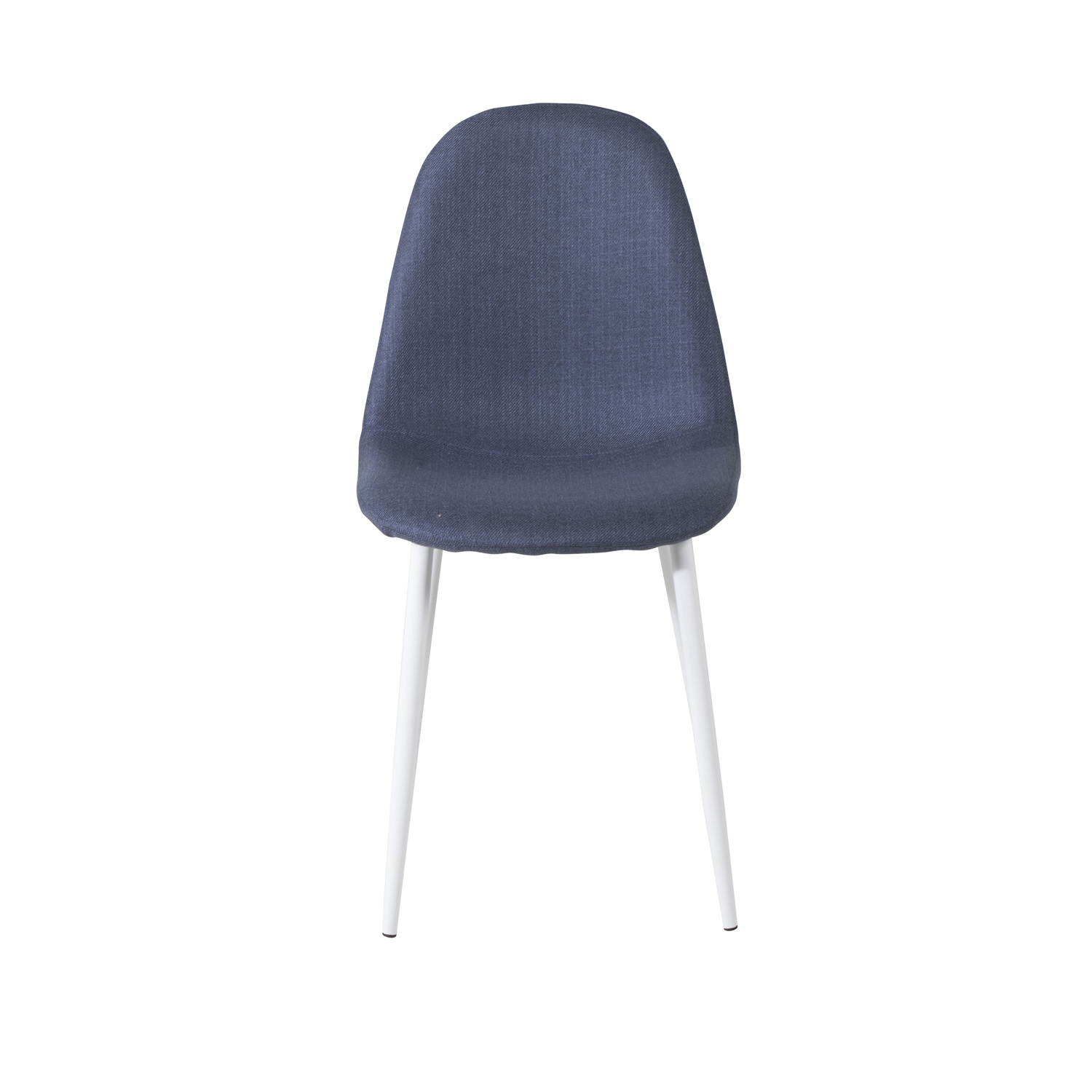 VENTURE DESIGN Polar spisebordsstol - blå polyester og hvid metal