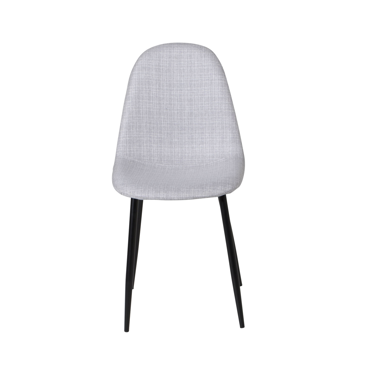 VENTURE DESIGN Polar spisebordsstol - lysegrå polyester og sort metal