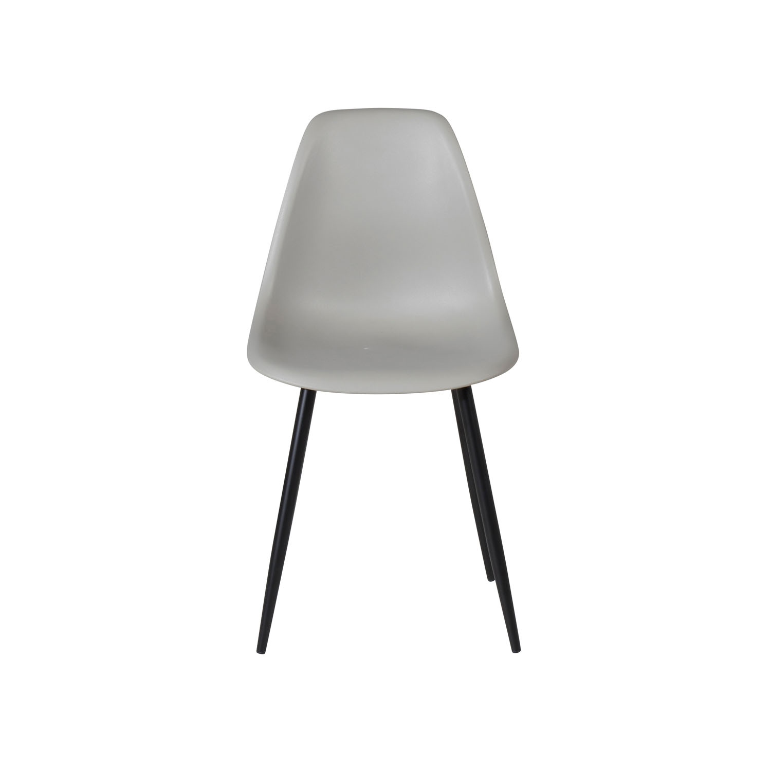 VENTURE DESIGN Polar Plastic spisebordsstol  grå plastik og sort metal