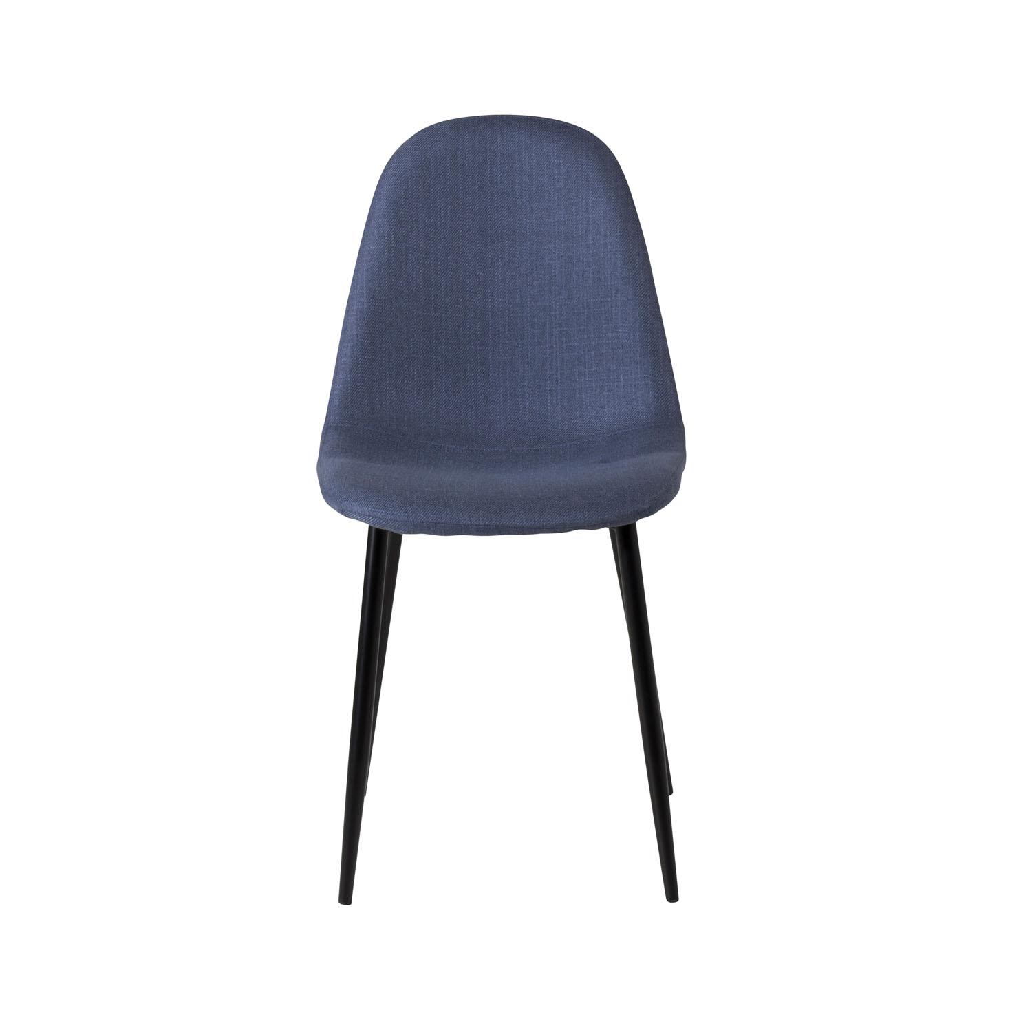 VENTURE DESIGN Polar spisebordsstol - blå polyester og sort metal