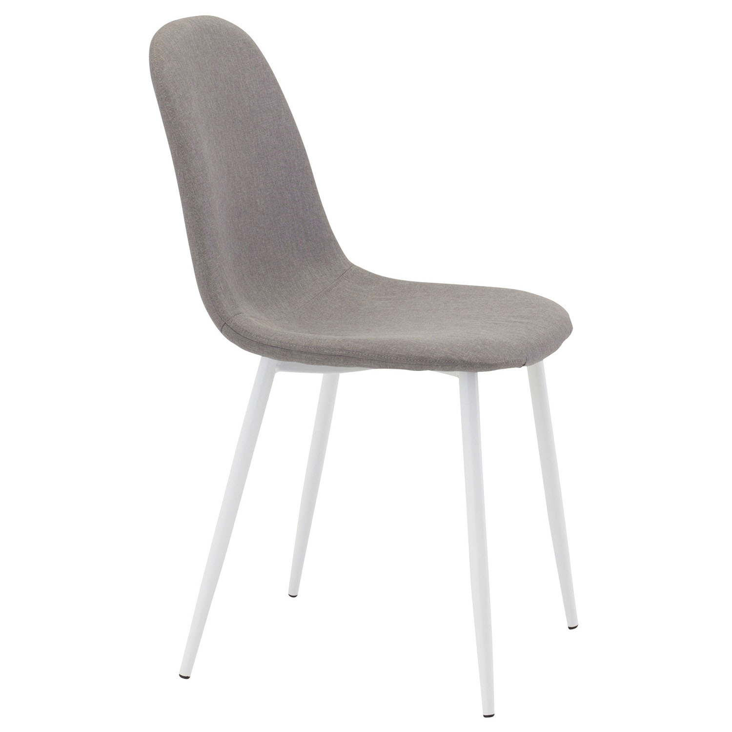 Billede af VENTURE DESIGN Polar spisebordsstol - grå polyester og hvid metal