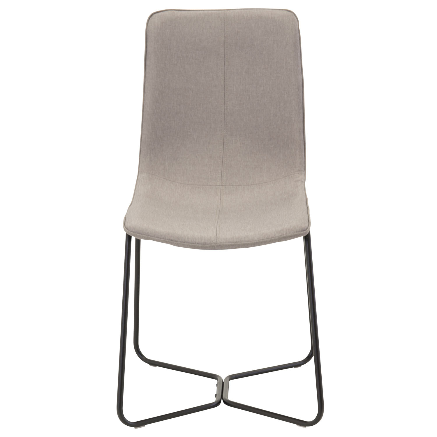 VENTURE DESIGN X-Chair spisebordsstol - grå polyester og sort metal
