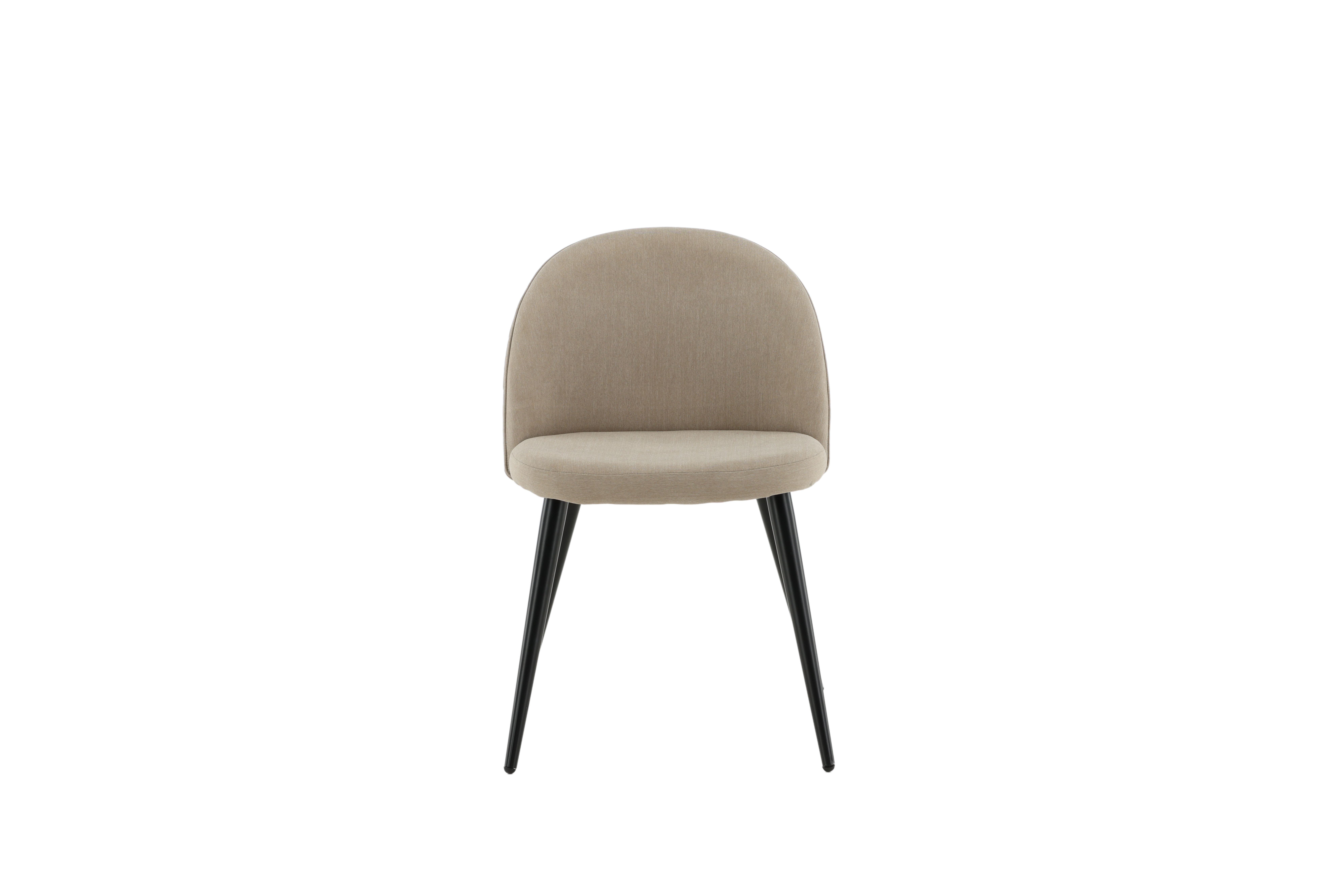 VENTURE DESIGN Velvet Stitches spisebordsstol - beige polyesterhør og sort stål