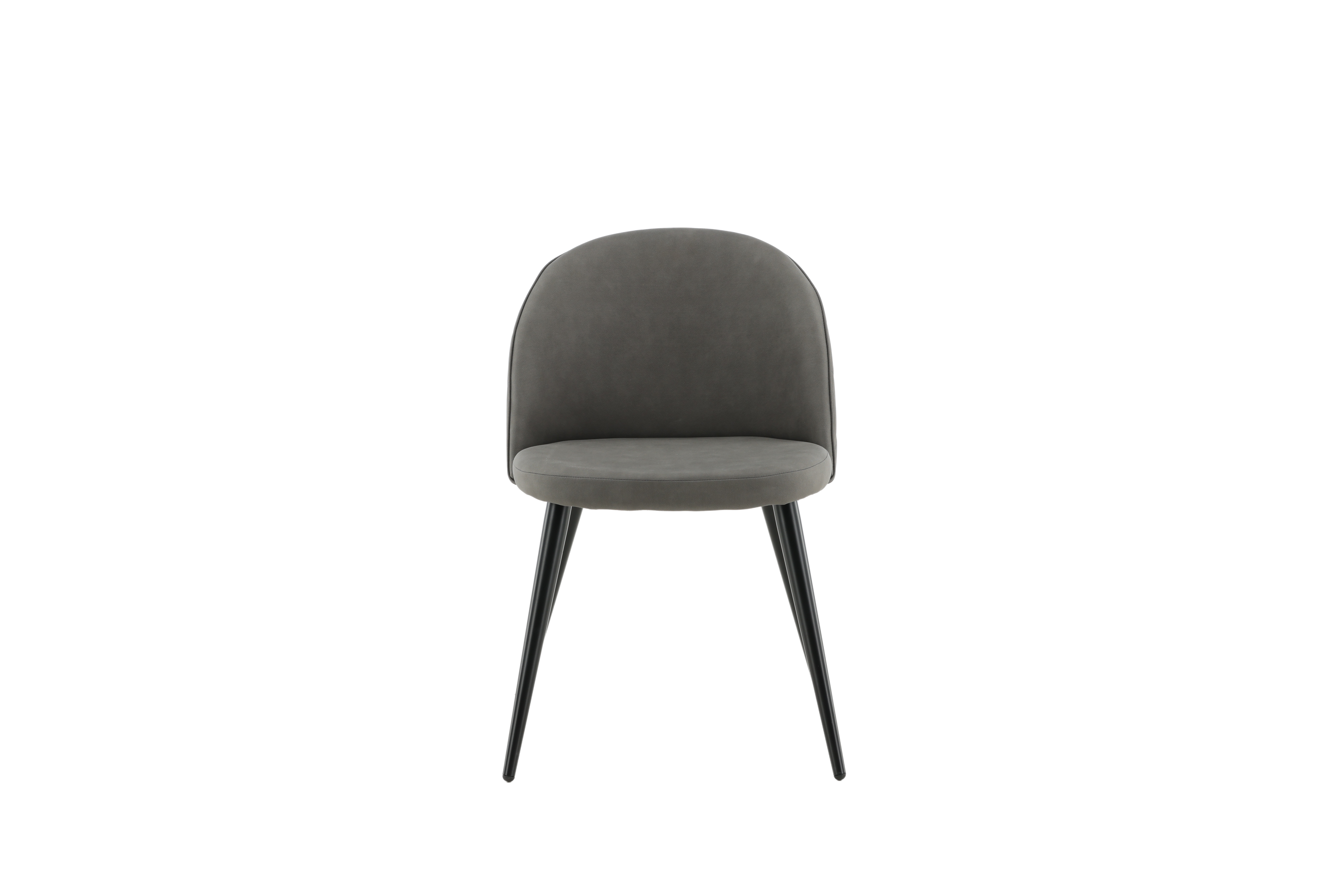 VENTURE DESIGN Velvet Stitches spisebordsstol - grå mikrofiber/polyesterhør og sort stål