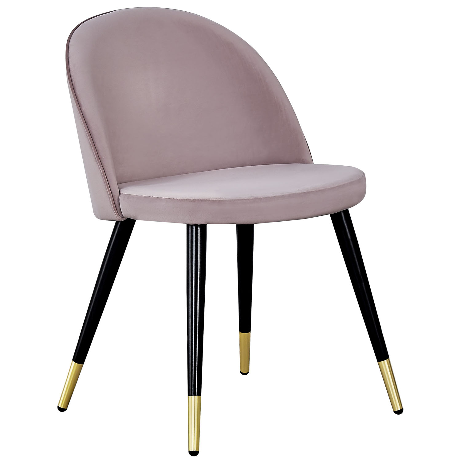 VENTURE DESIGN Velvet spisebordsstol, m. armlæn - gammelrosa velour og metal