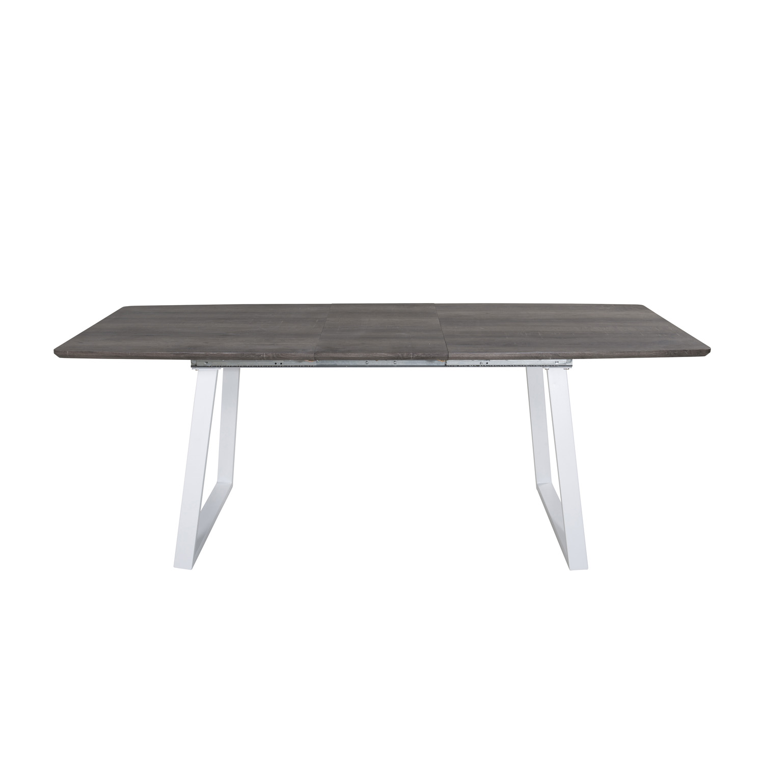 VENTURE DESIGN Inca spisebord, m. butterflybordplade - grå MDF og hvid metal (160x85)