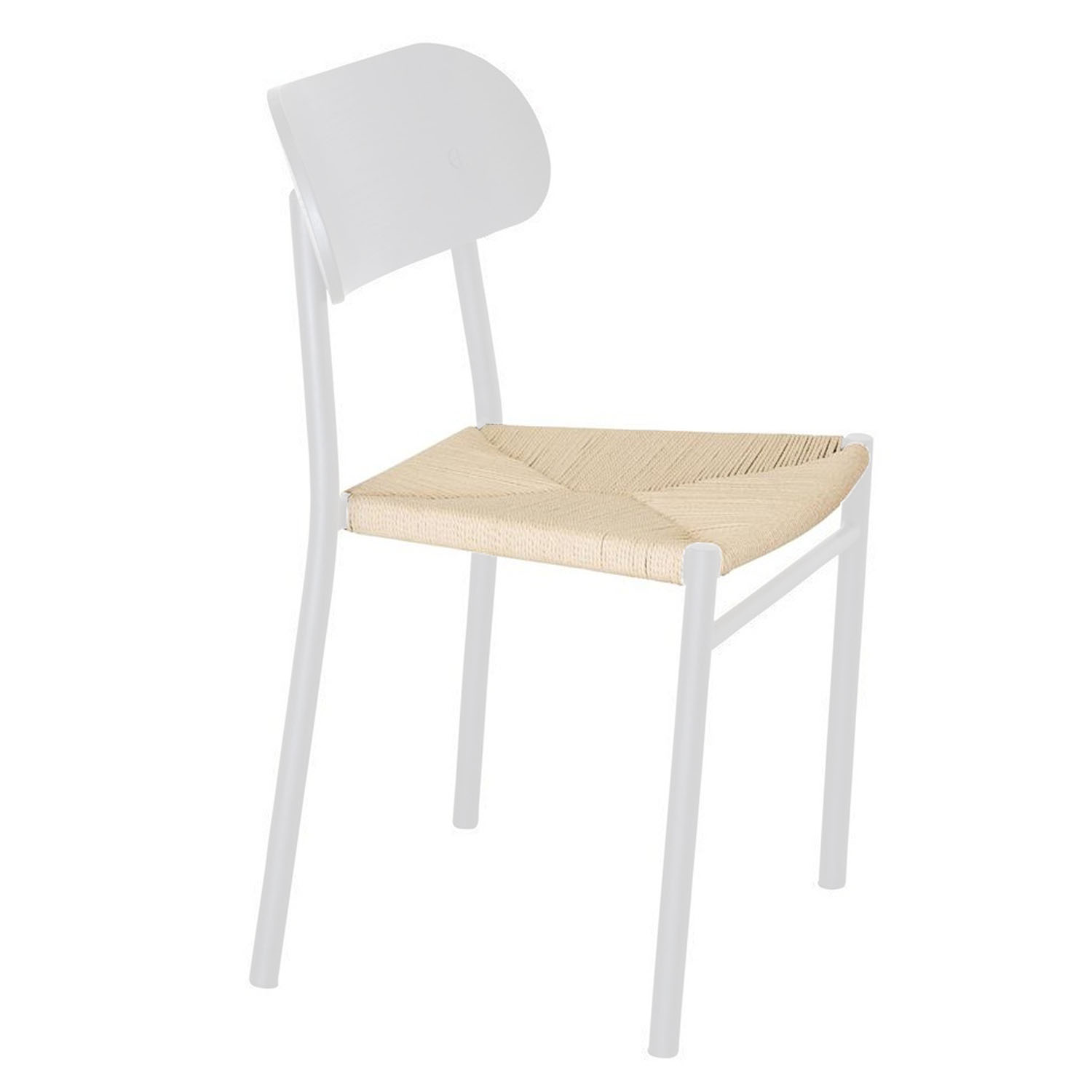 VENTURE DESIGN Polly spisebordsstol - hvid træ og hvid metal