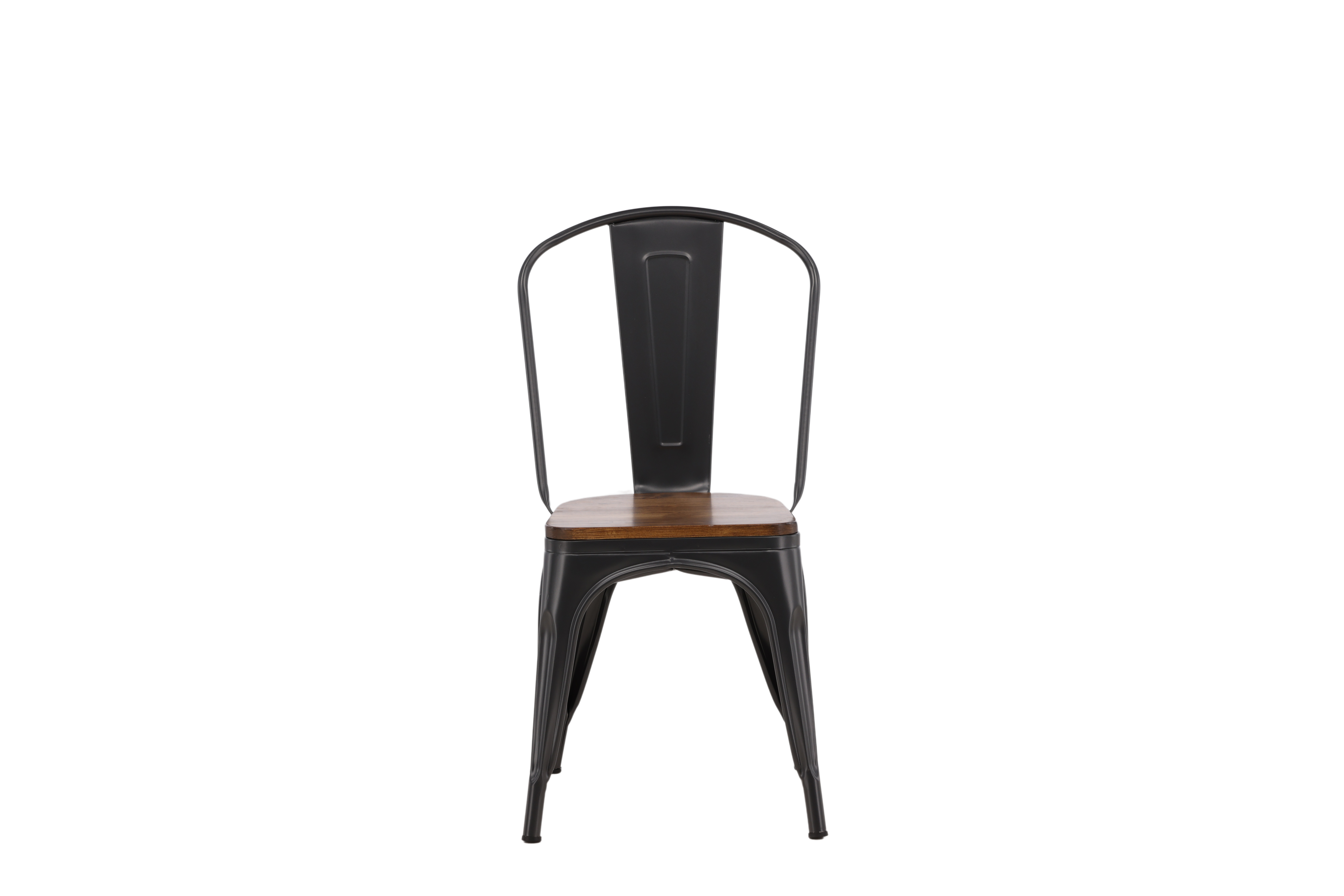 VENTURE DESIGN Tempe spisebordsstol - mørkebrun MDF og mørkegrå stål