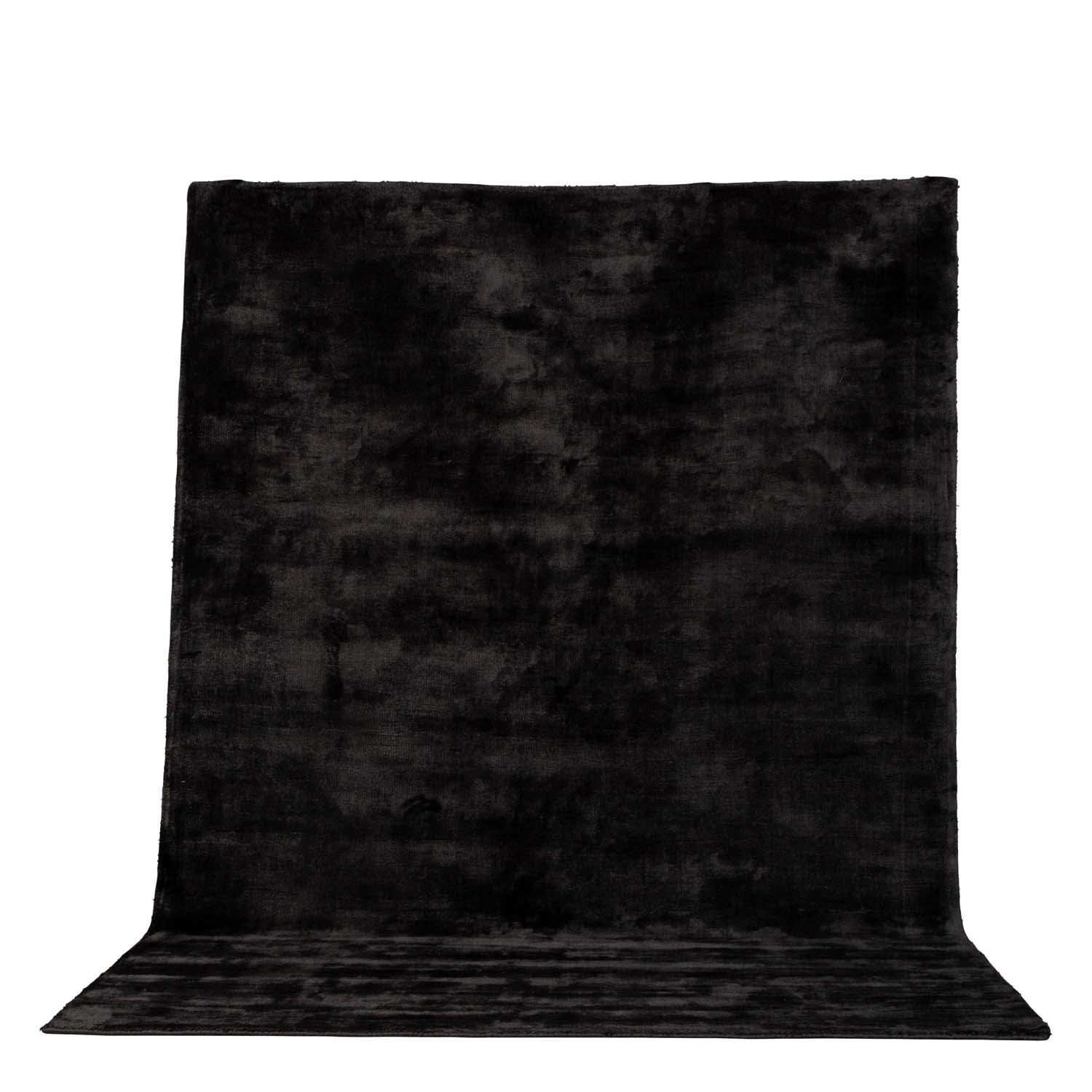 VENTURE DESIGN Indra gulvtæppe - mørkegrå viskose og bomuld (170x240)