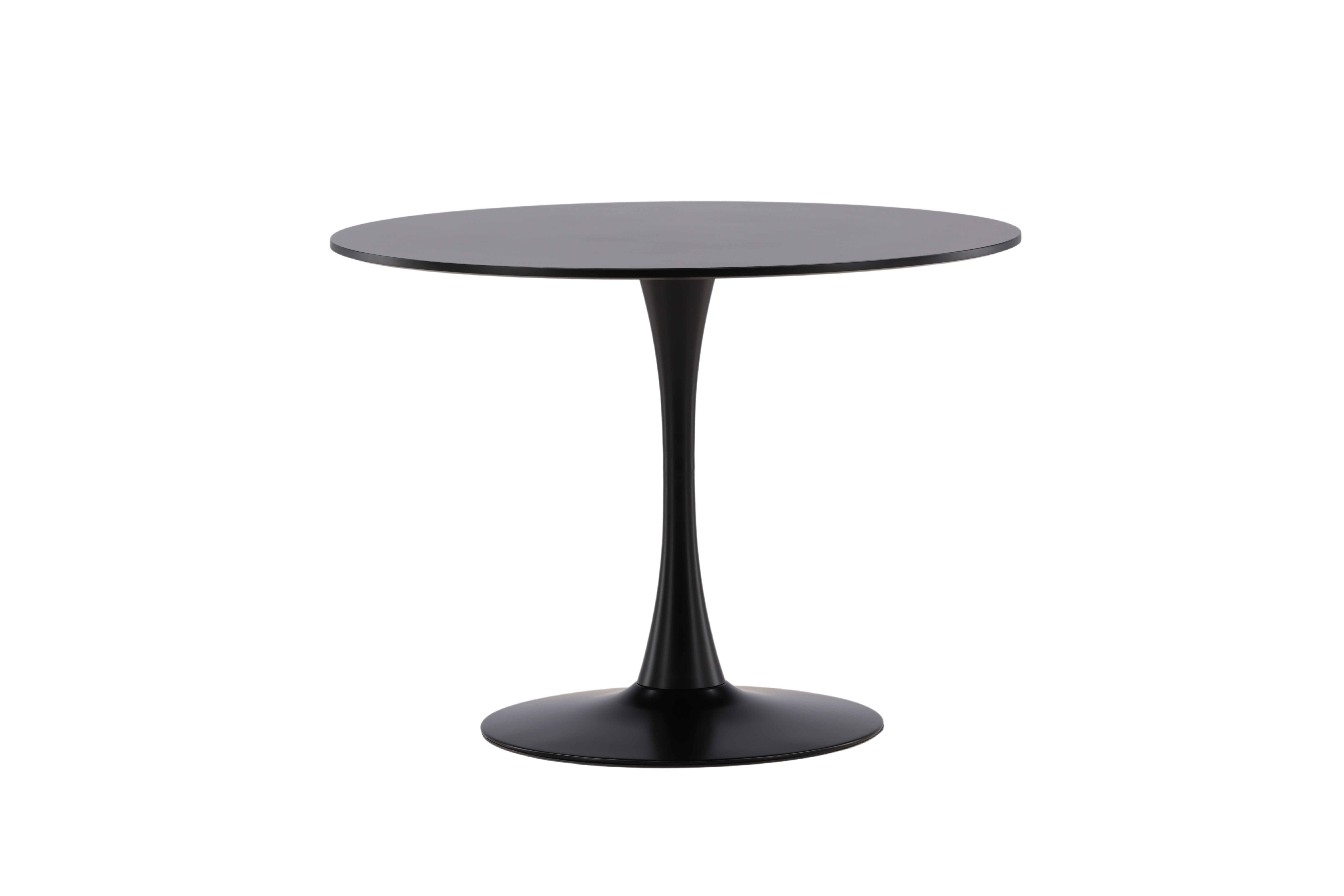 VENTURE DESIGN Glade spisebord, rund - sort MDF og sort stål (Ø100)