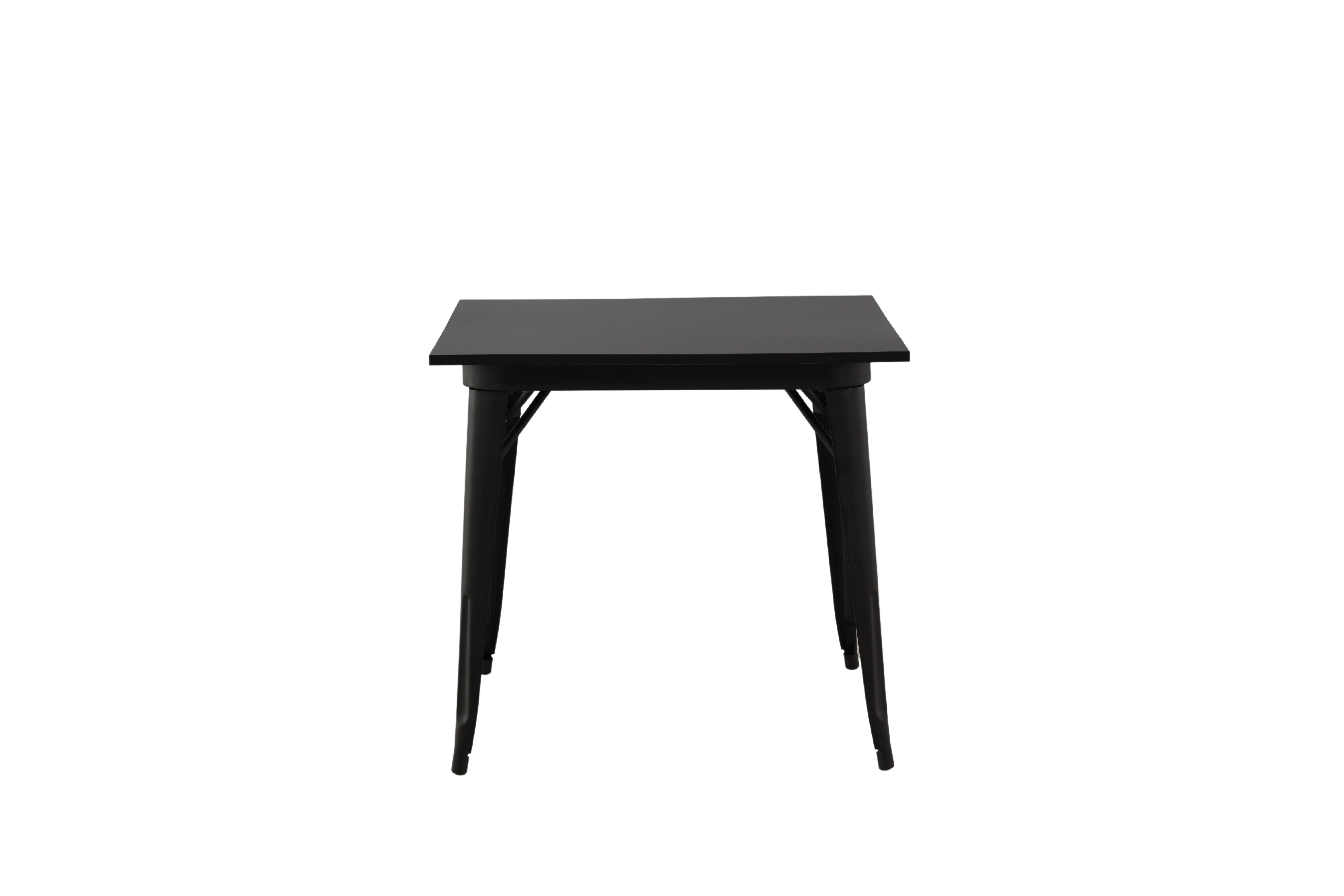 VENTURE DESIGN Tempe matbord, fyrkantigt - svart MDF och svart stål (80x80)