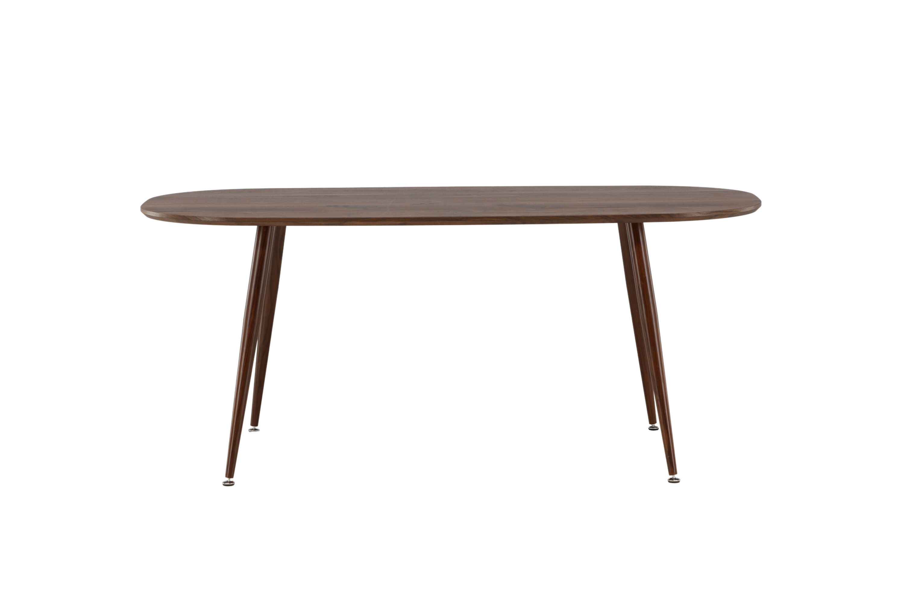 VENTURE DESIGN Sanford spisebord, oval - mørkebrun MDF og stål (180x90)