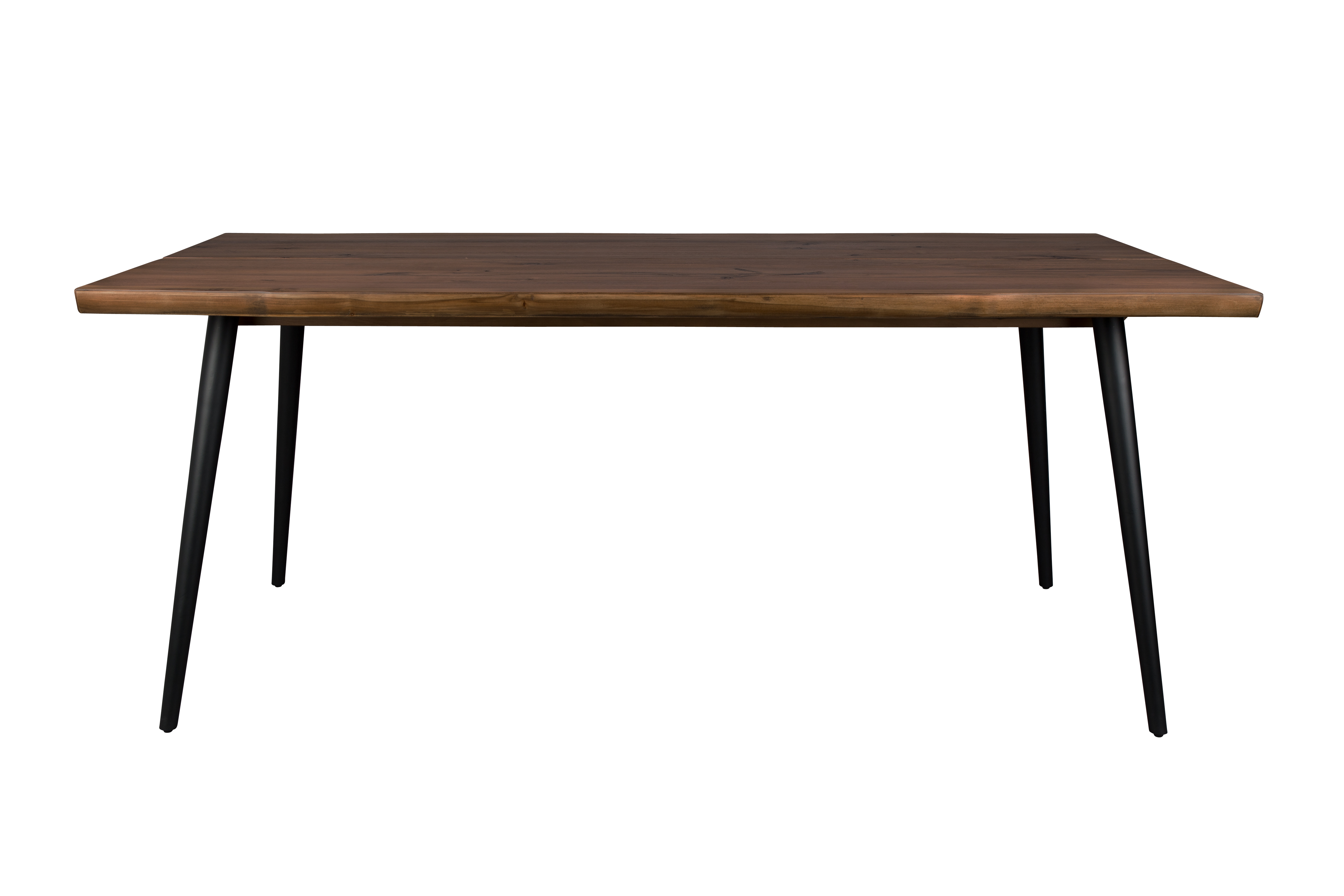 DUTCHBONE Alagon spisebord, rektangulær - brun valnøddefinér og sort stål (180X90)