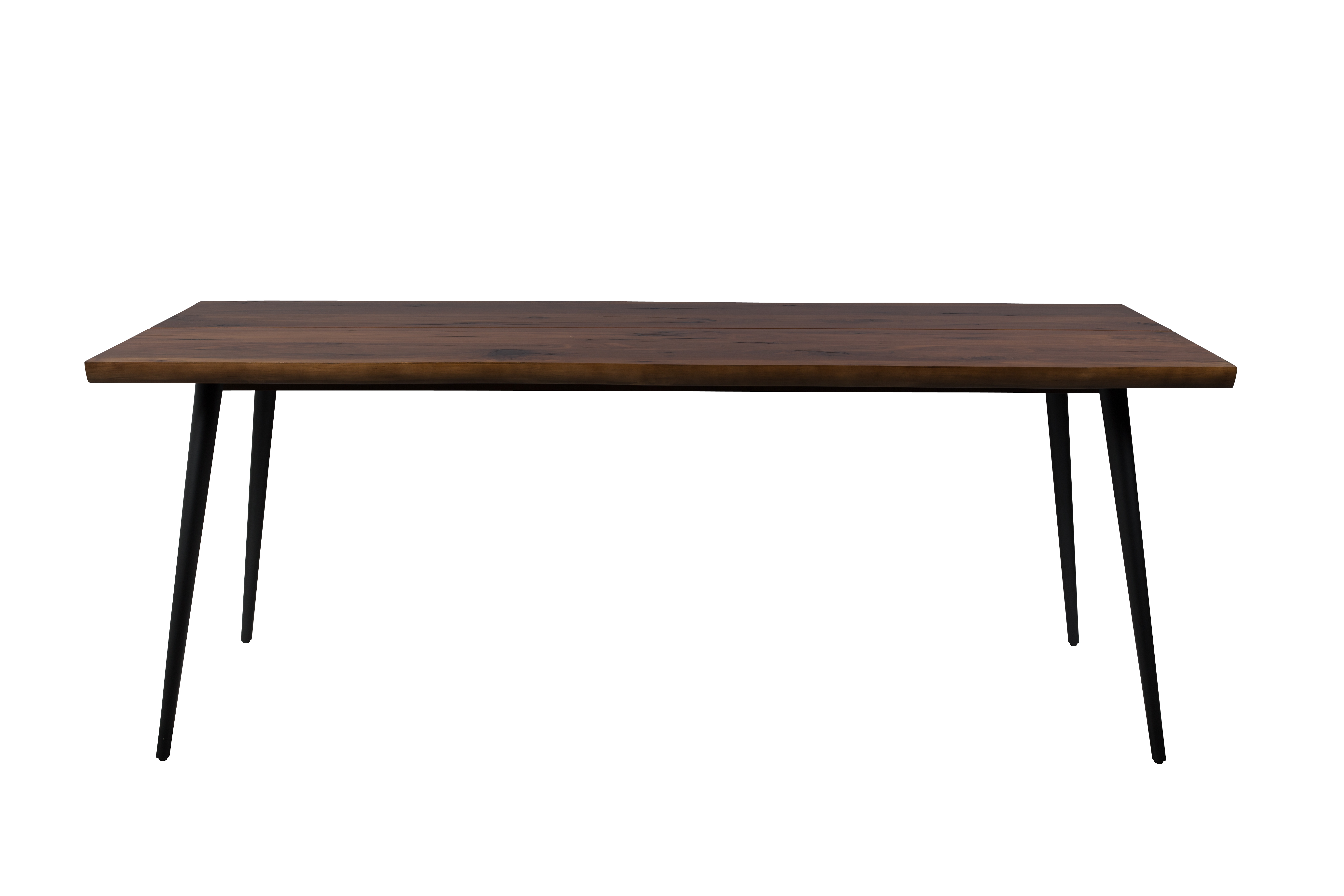 DUTCHBONE Alagon spisebord, rektangulær - brun valnøddefinér og sort stål (200X90)