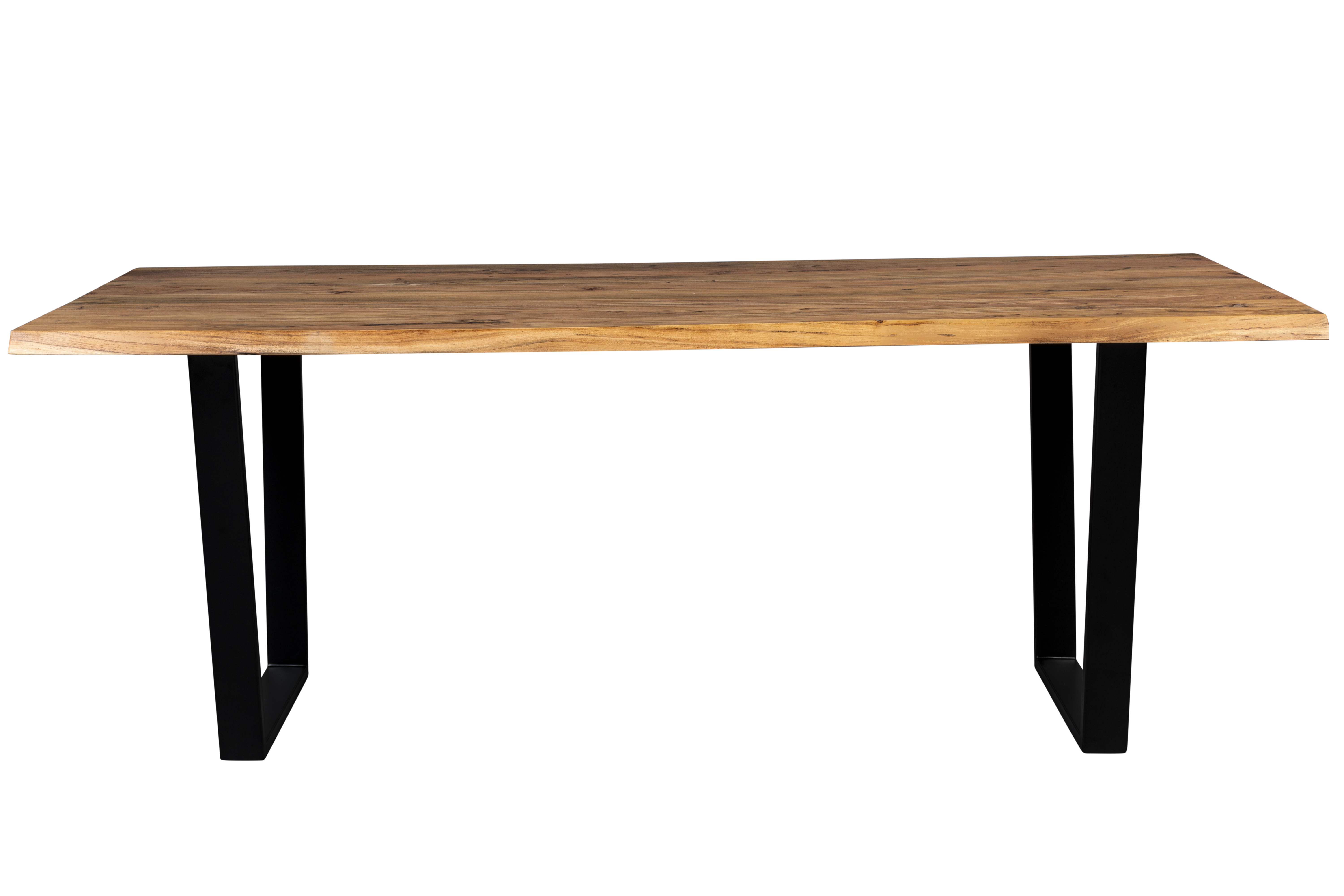 DUTCHBONE Aka spisebord, rektangulær - brun akacietræ og sort jern (200x90)