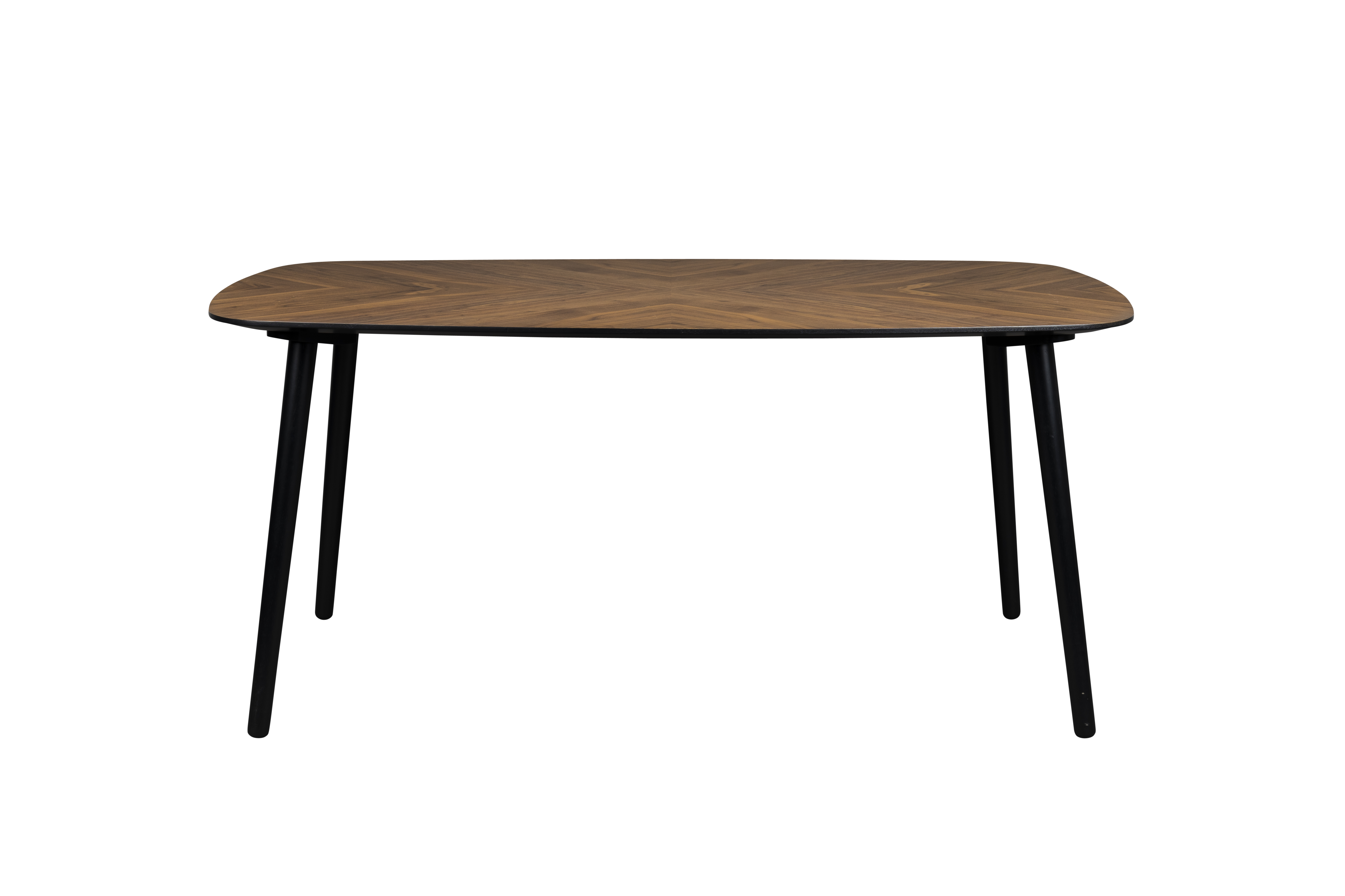 DUTCHBONE Clover spisebord, rektangulær - brun valnøddetræ og sort gummitræ (165x90)