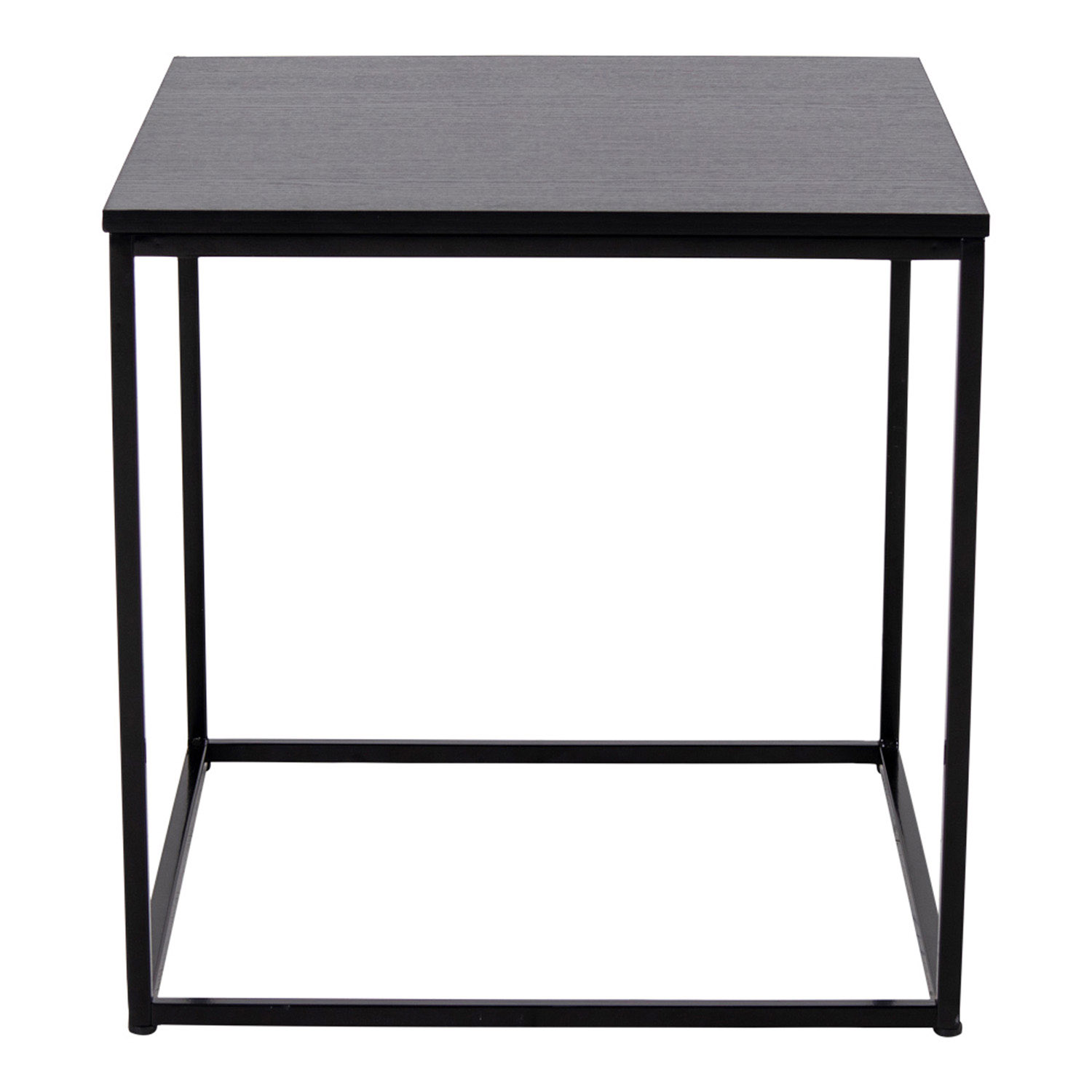 HOUSE NORDIC kvadratisk Vita hjørnebord - sort melamin og stål (45x45)