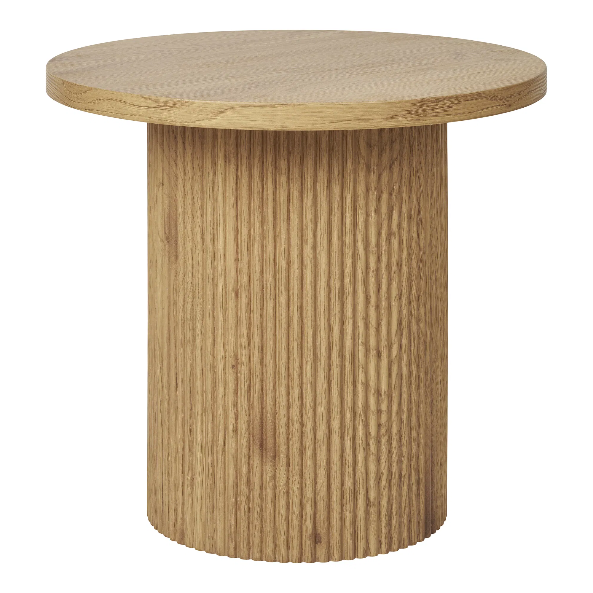 HOUSE NORDIC Boavista hörnbord, runt – naturligt dekorpapper och naturträd (É48)