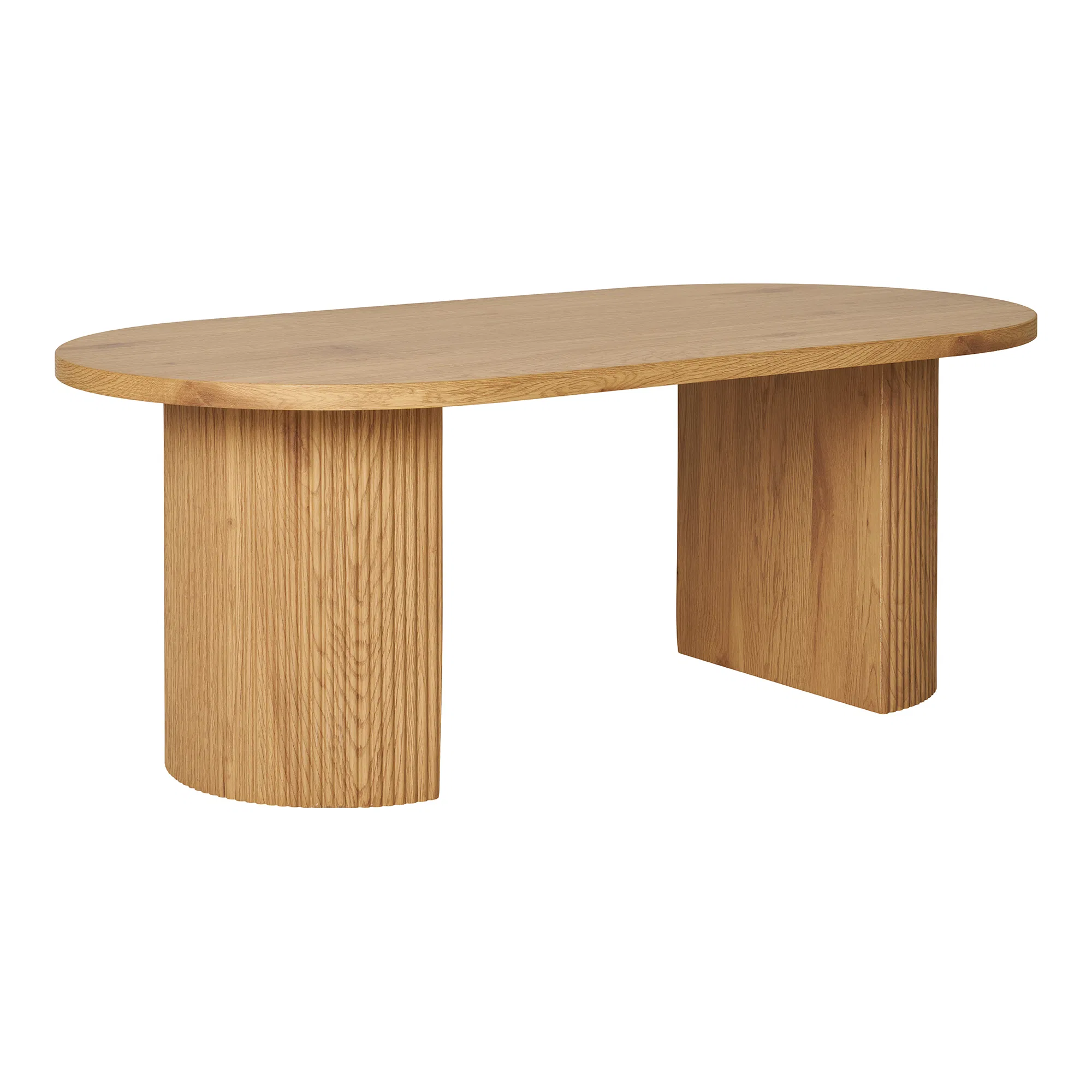 HOUSE NORDIC Boavista sofabord, oval – natur decorpapir og natur træ (60×120)